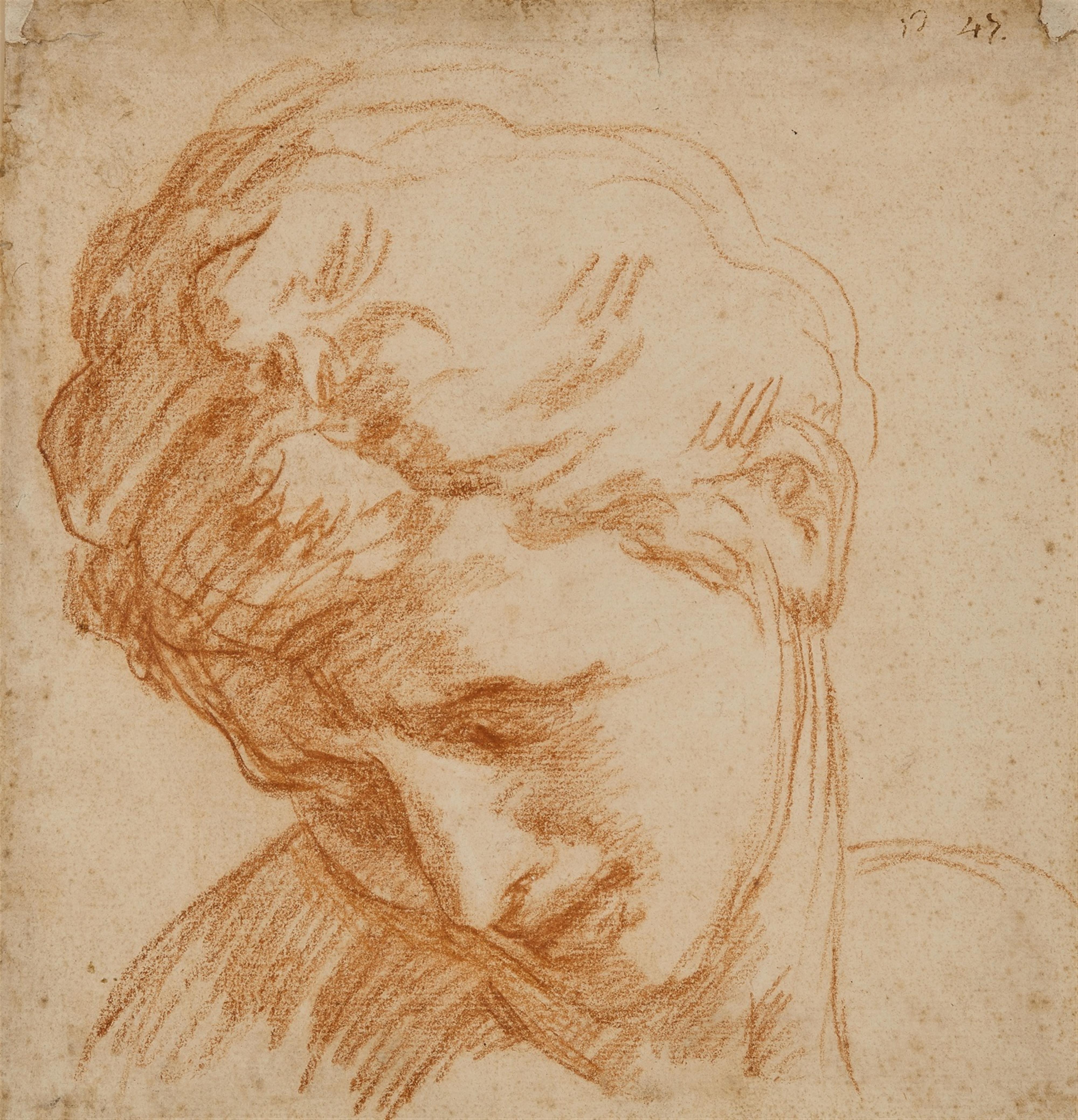 French School 18th century - Study of a Head - image-1