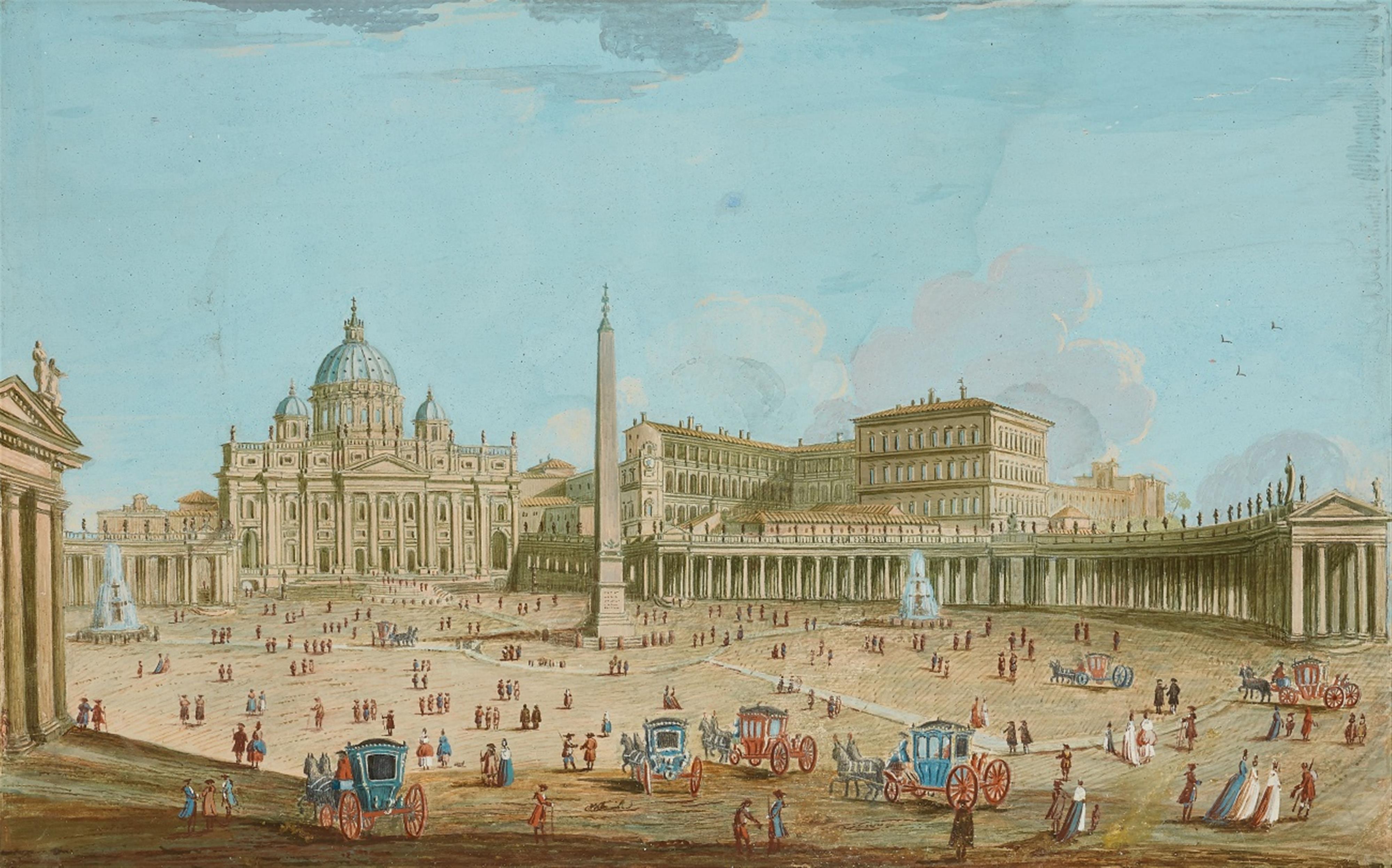 Francesco Panini, zugeschrieben - Der Petersplatz in Rom - image-1