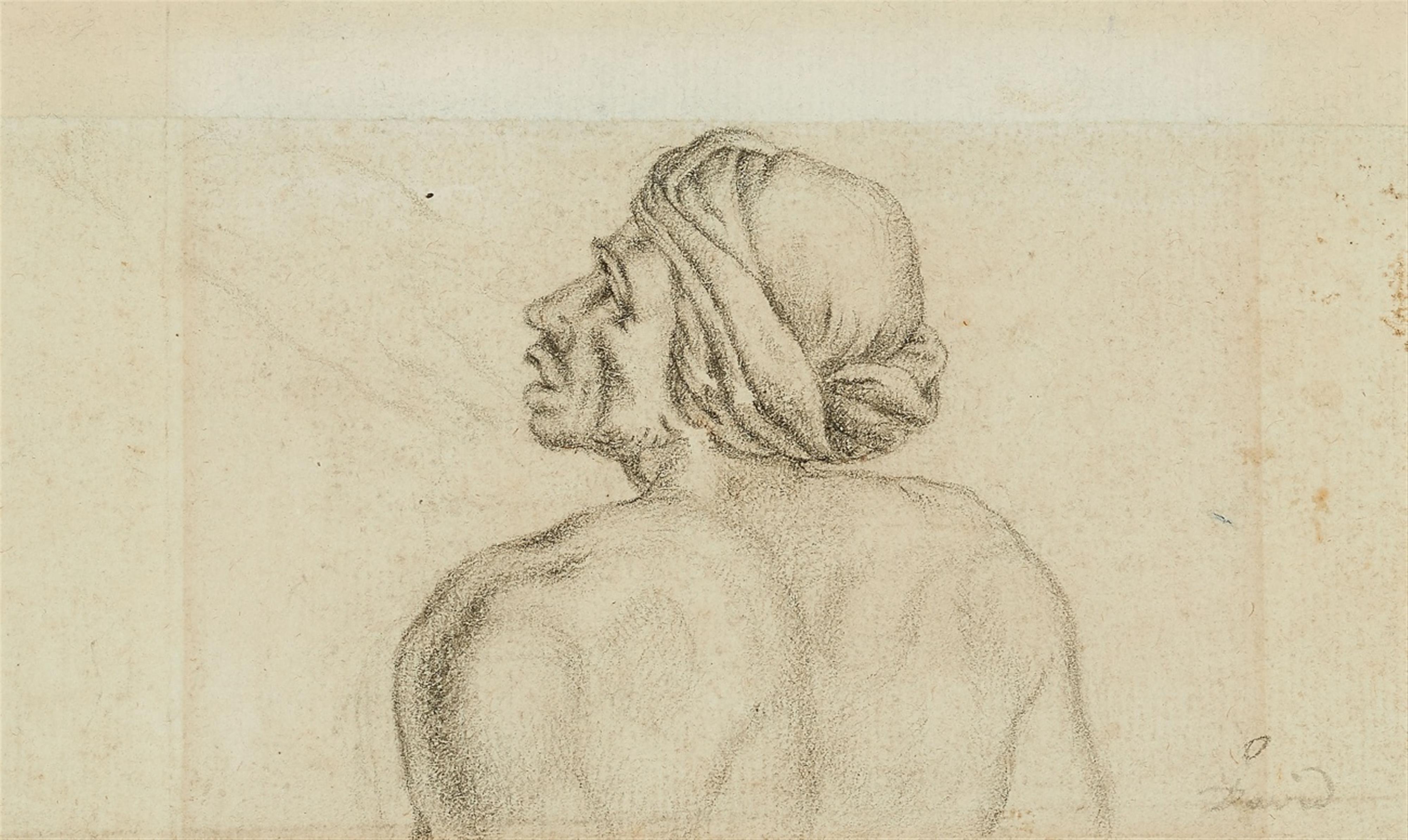 Jacques Louis David, attributed to - Portrait of a slave in Profile - image-1