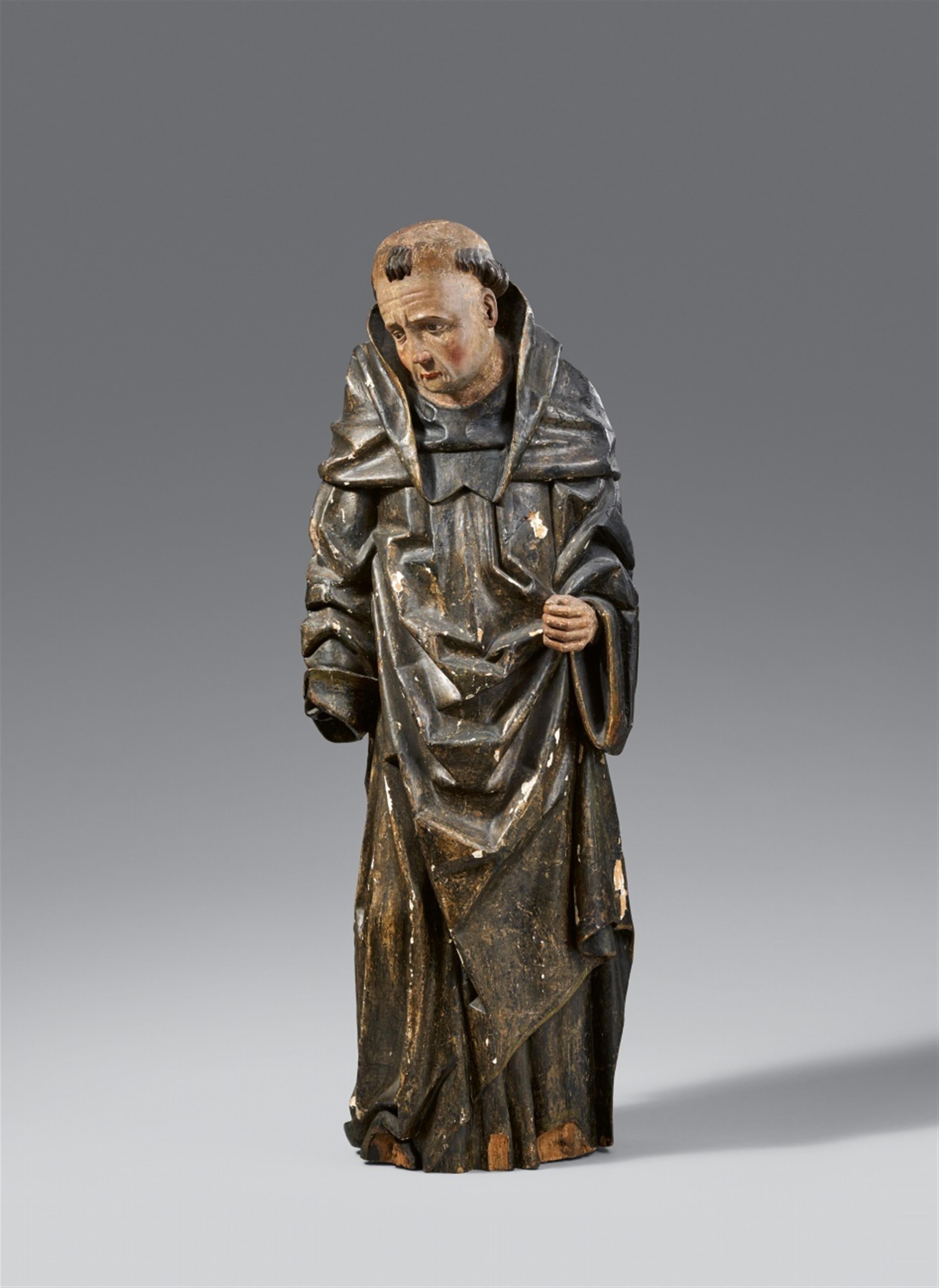 Südtirol around 1500 - A South Tirolean carved wooden figure of a standing saint (possibly Saint Leonard), around 1500 - image-1