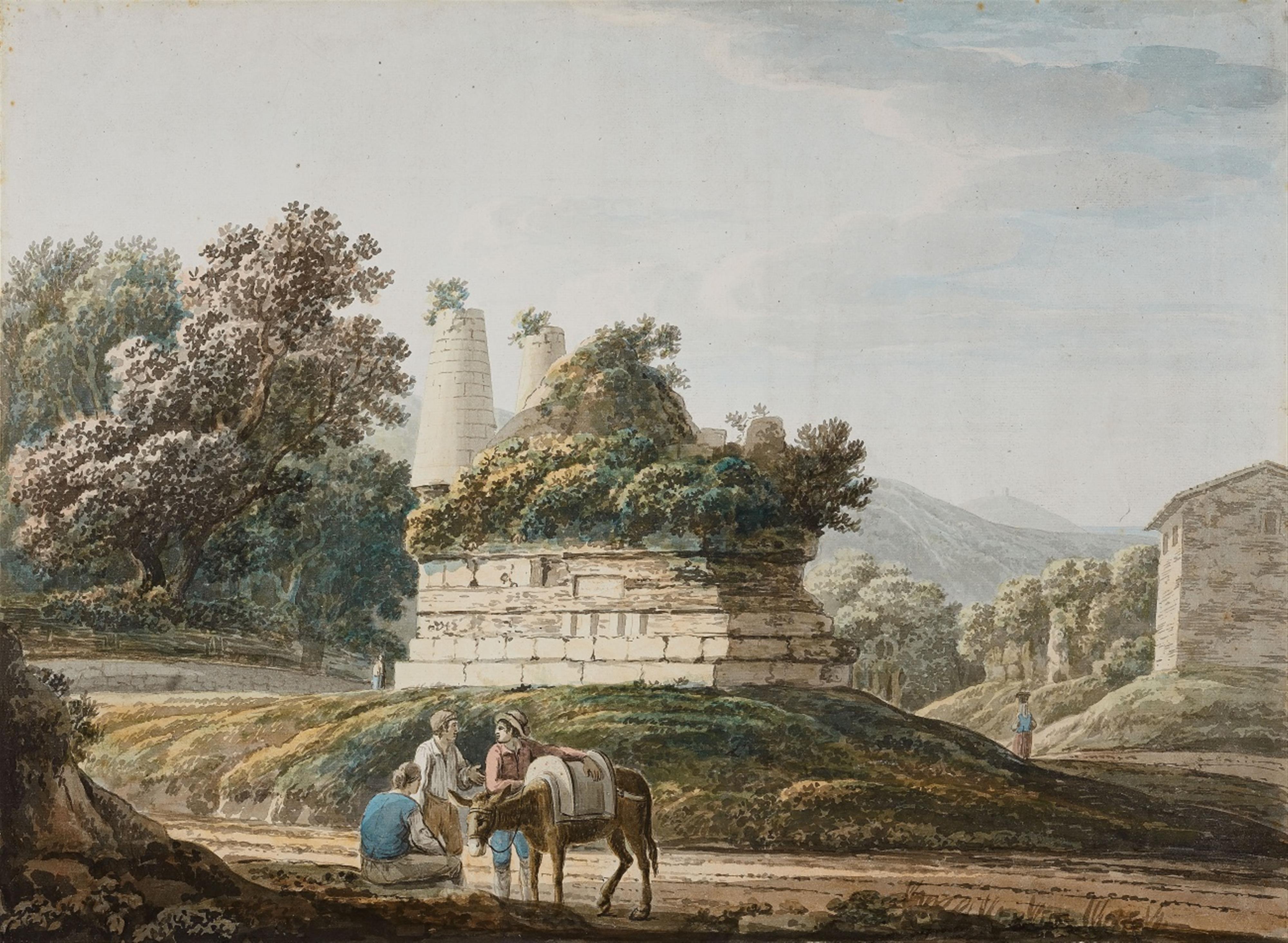 Jacob More - The Tomb of the Horatii and Curiatii on the Via Appia near Albano - image-1