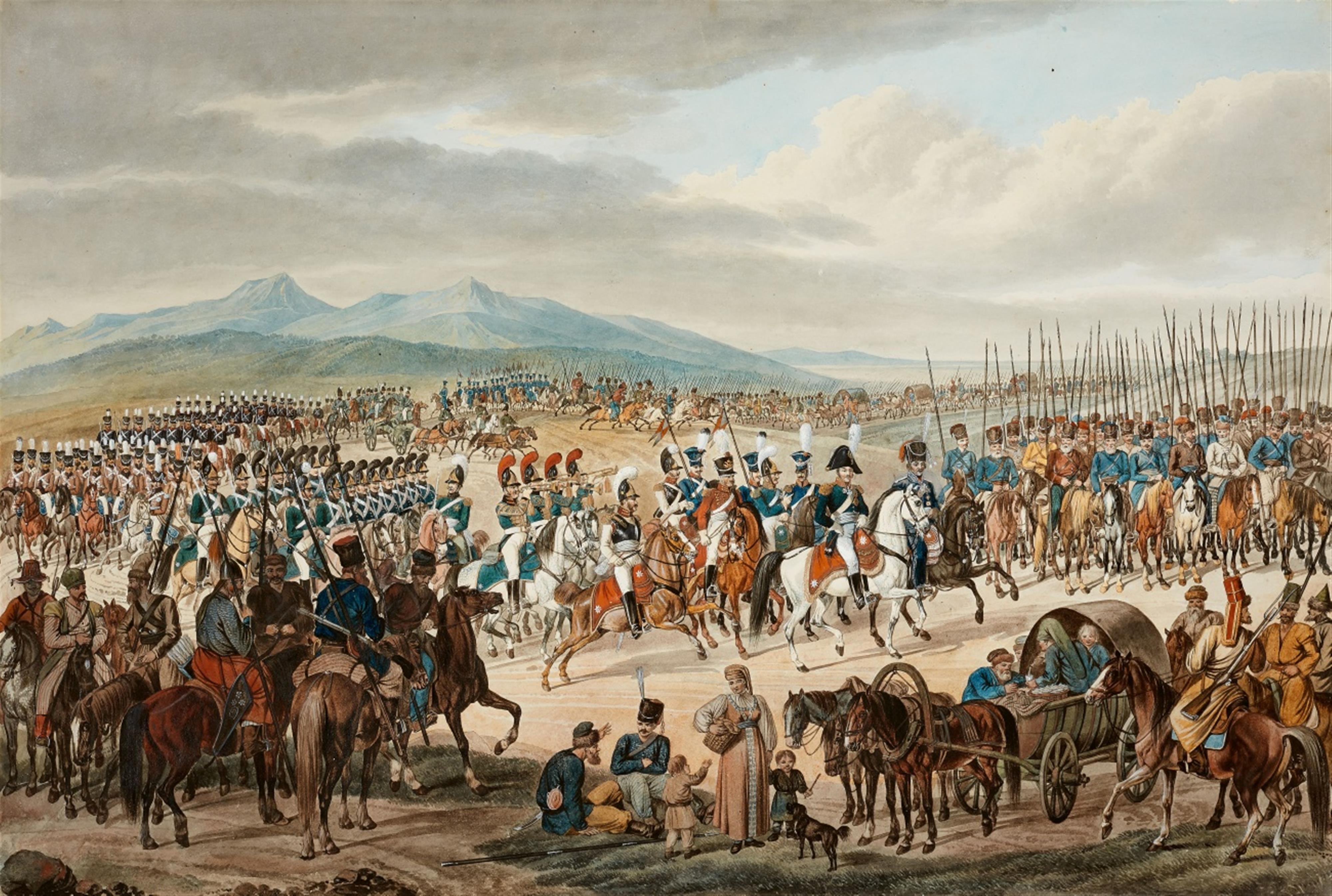 Johann Adam Klein - Two Large-Format Scenes from the German Campaign - image-1