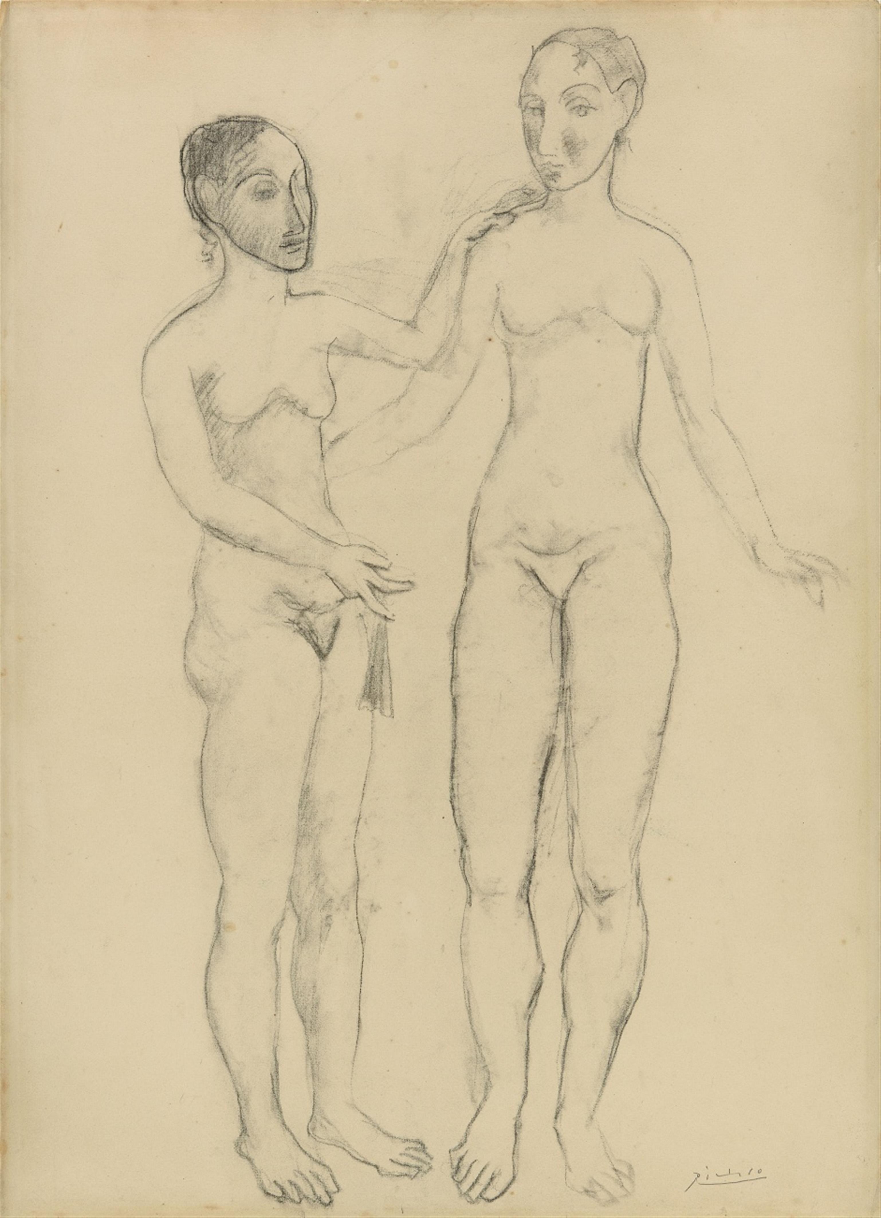 Pablo Picasso - Deux femmes nues se tenant - image-1