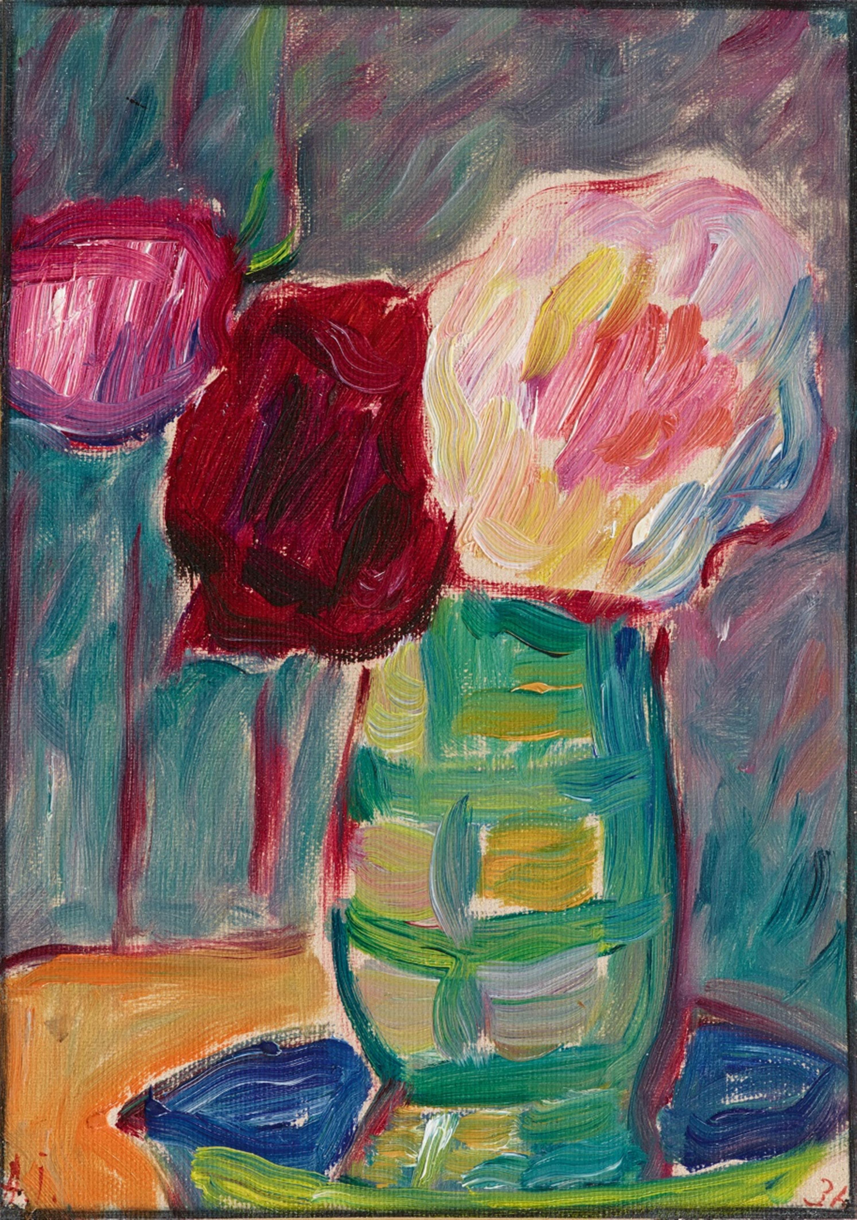 Alexej von Jawlensky - Grosses Stilleben: Blumen in bauchiger Vase - image-1