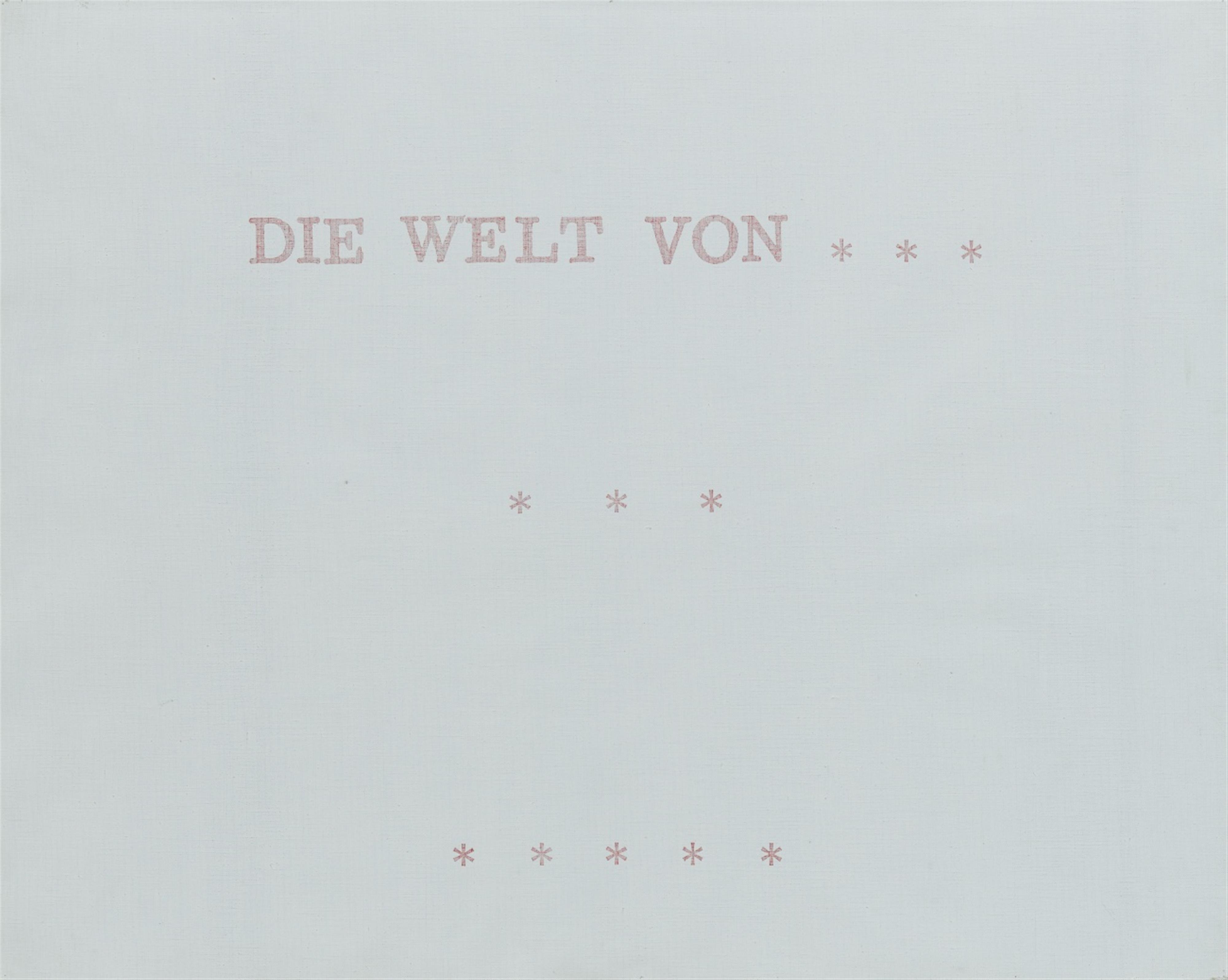 Marcel Broodthaers - Série de neuf tableaux en langue allemande, Die Welt - image-9