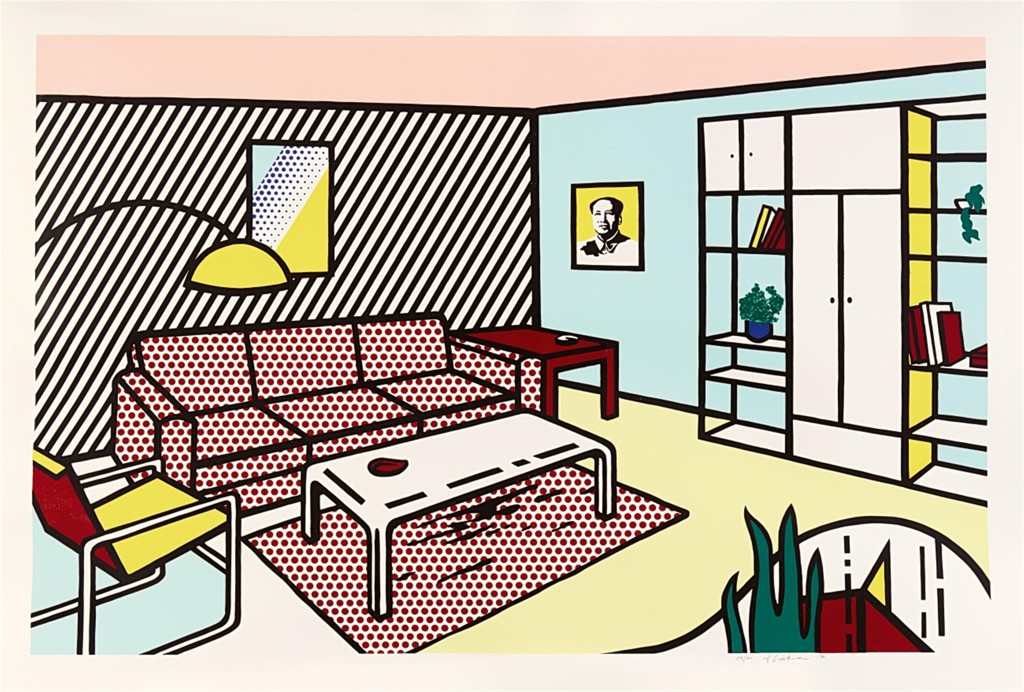 Roy Lichtenstein - Modern room (Aus der Serie: Interior series) - image-1