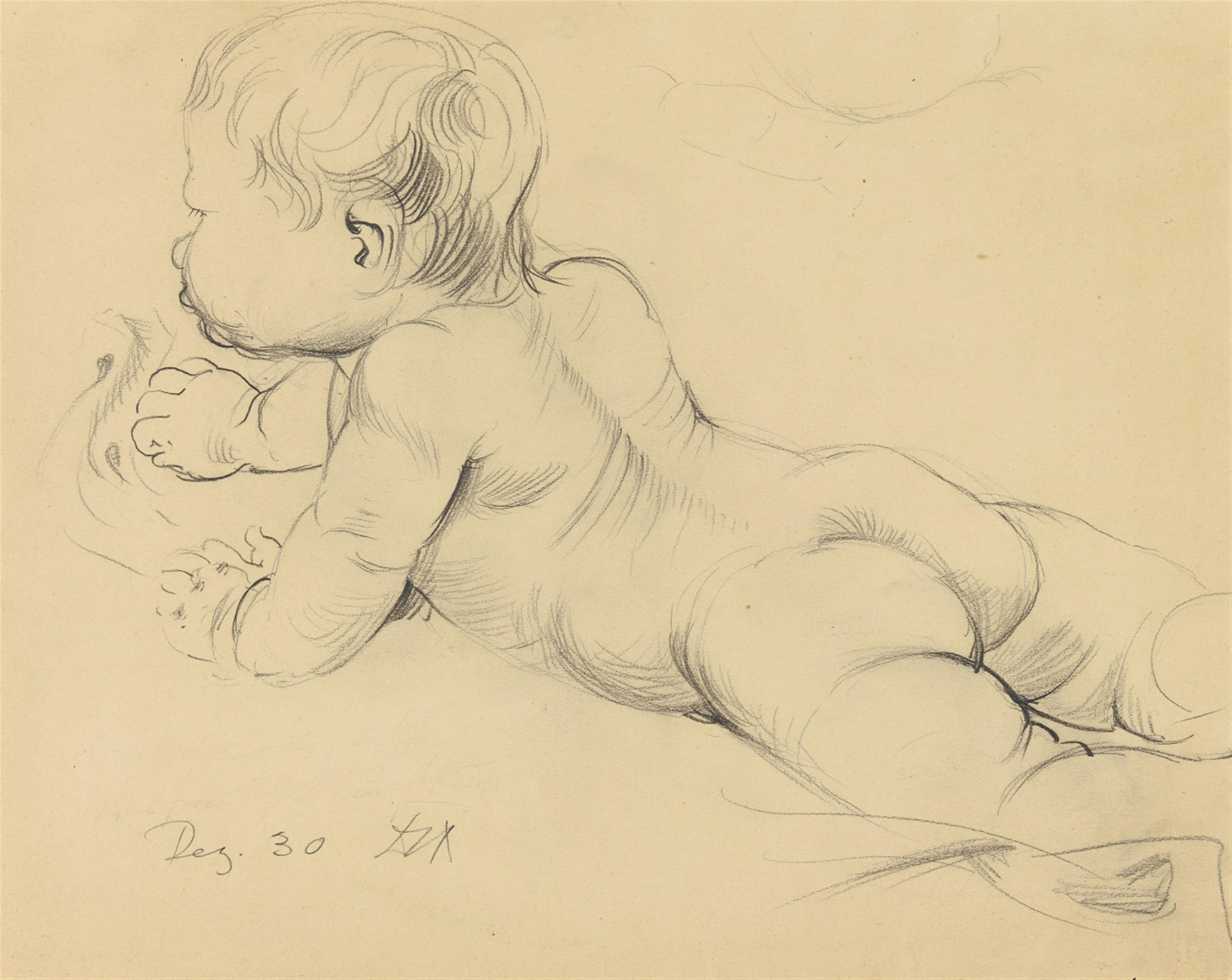 Otto Dix - Auf dem Bauch liegender Säugling - image-1