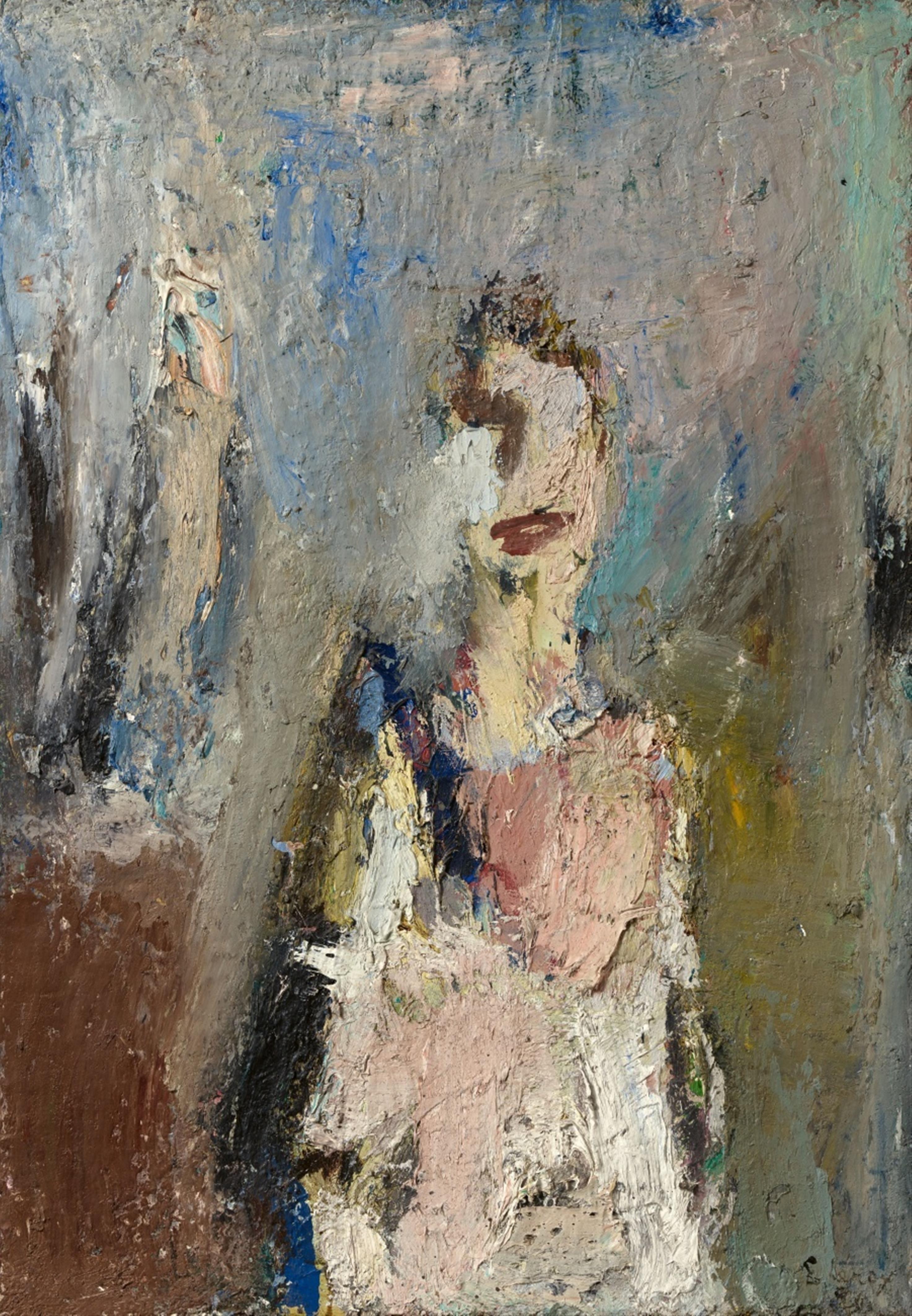 Eugène Leroy - Portrait rose/bleu - image-1