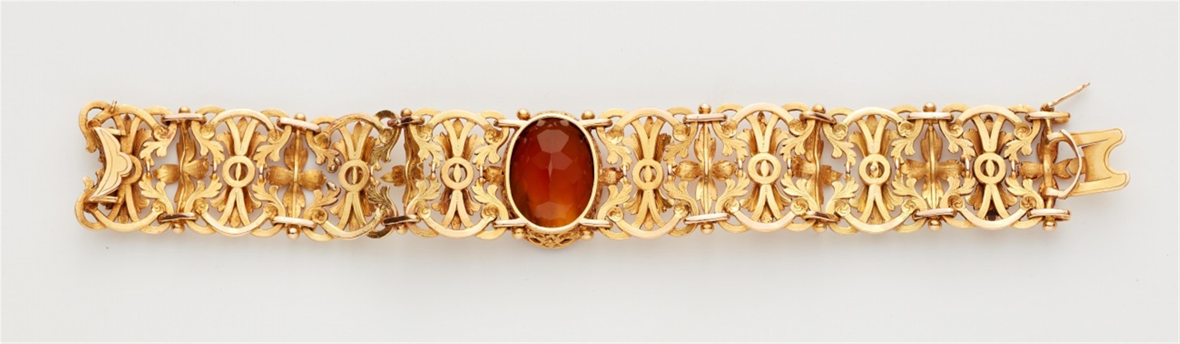 An Art Nouveau 18k gold citrine bracelet - image-3