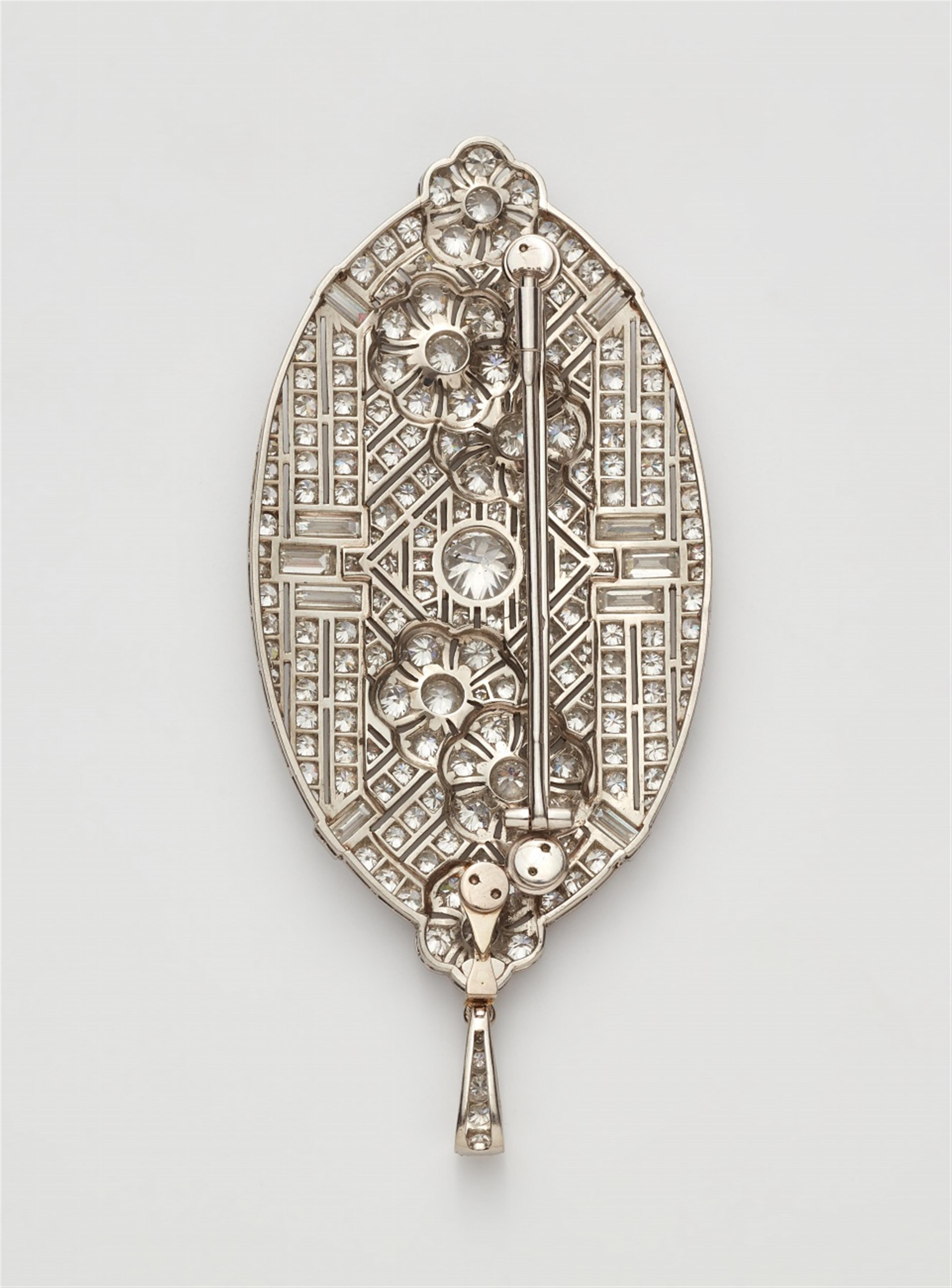 An Art Deco diamond pendant brooch - image-2