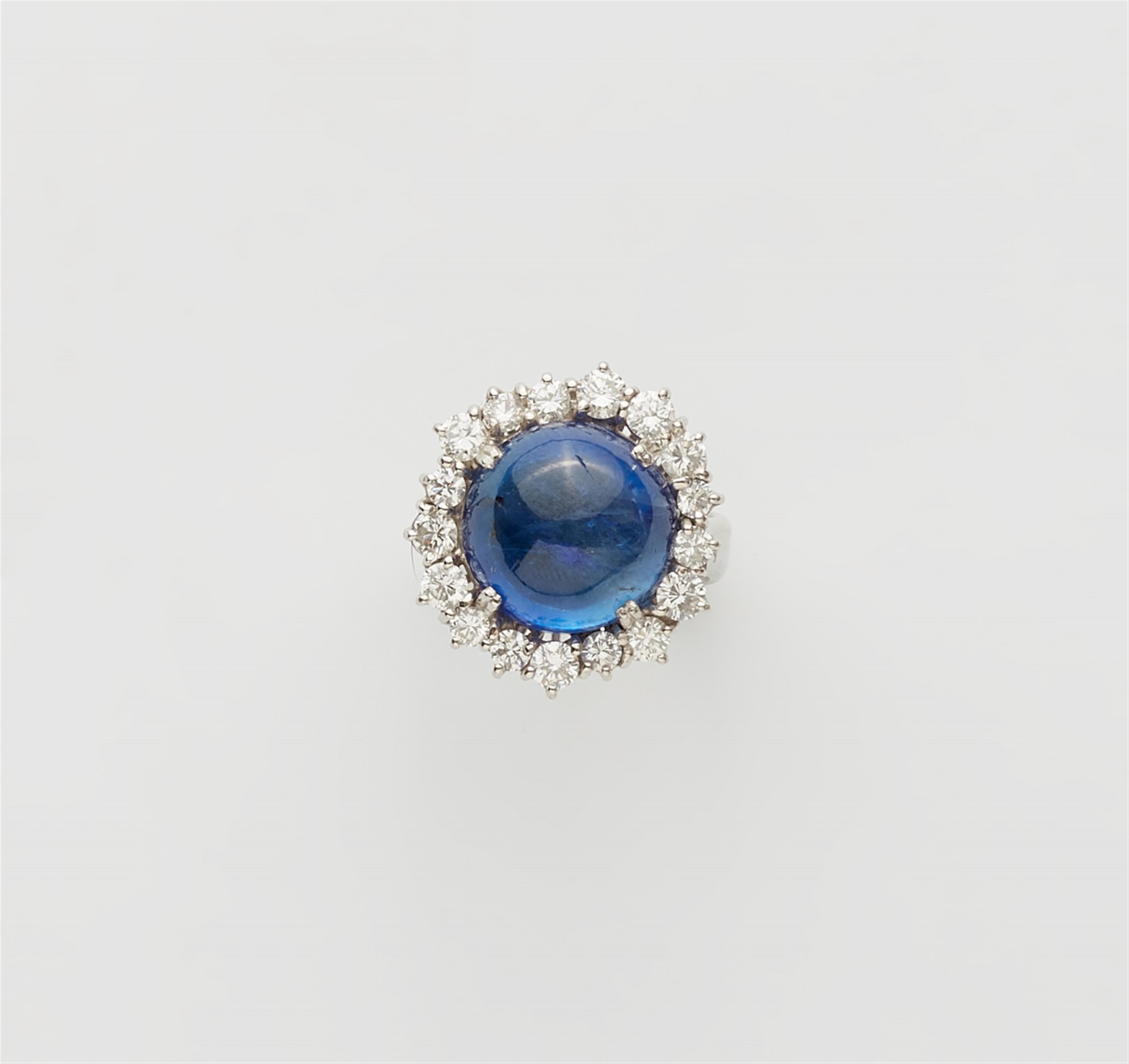 An 18k white gold and sapphire cocktail ring - image-1