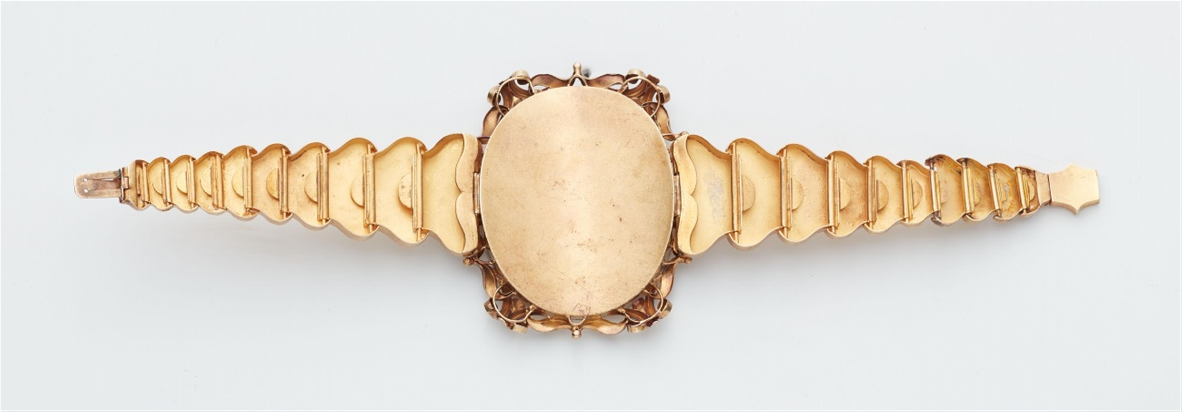 A 14k gold bracelet with a portrait miniature - image-2