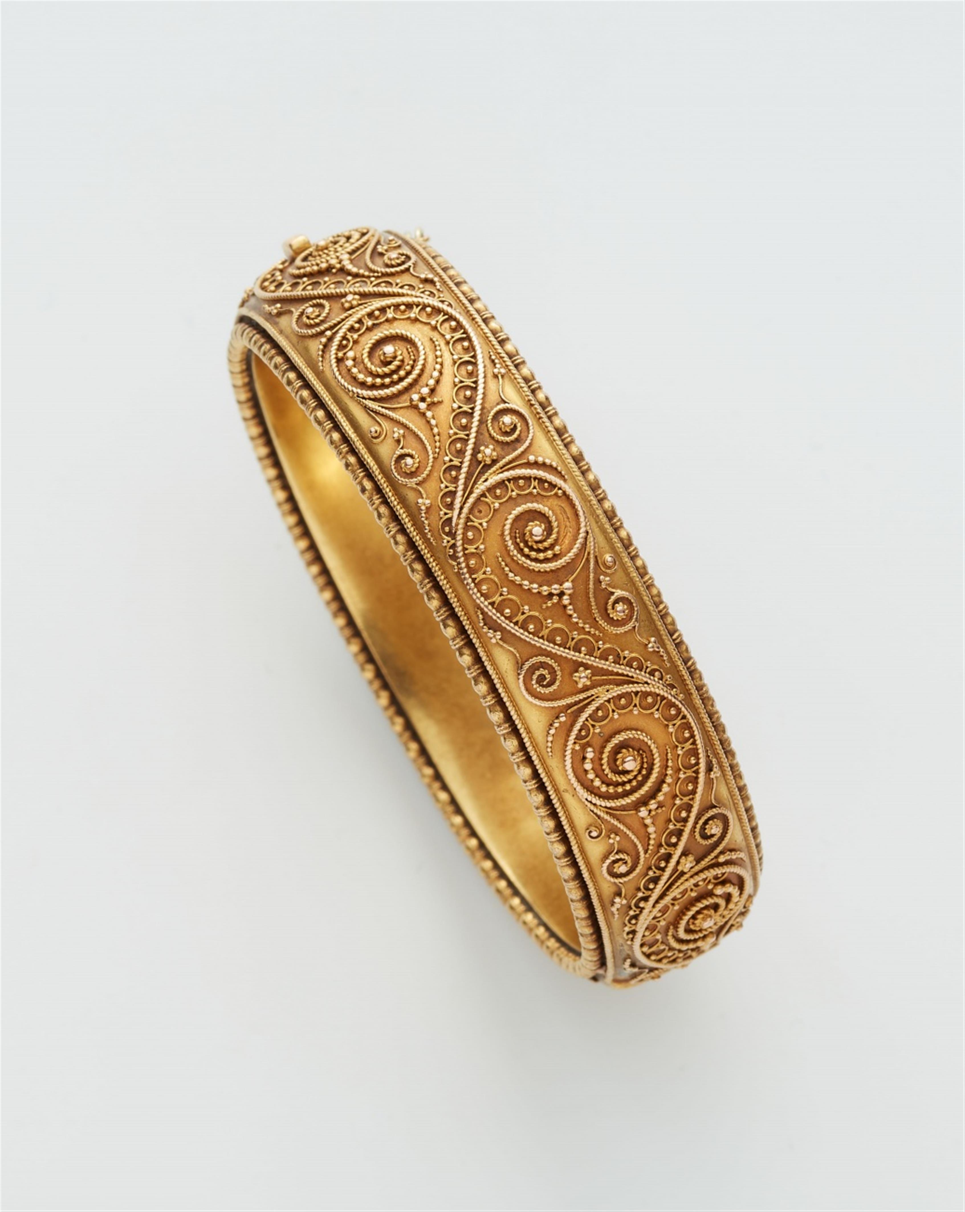 A 14k gold Revivalist style bangle - image-1