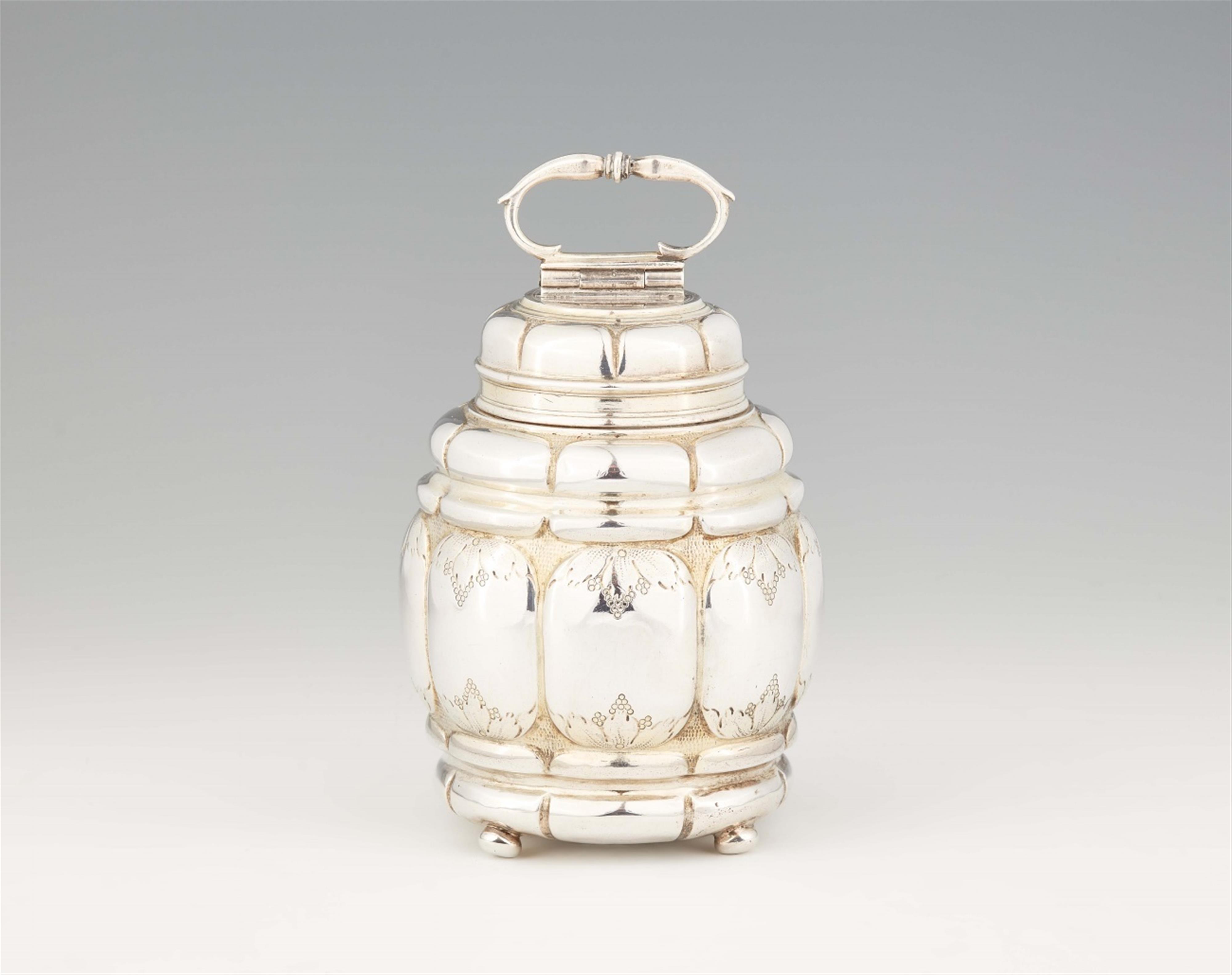 An Augsburg parcel gilt silver canister - image-1