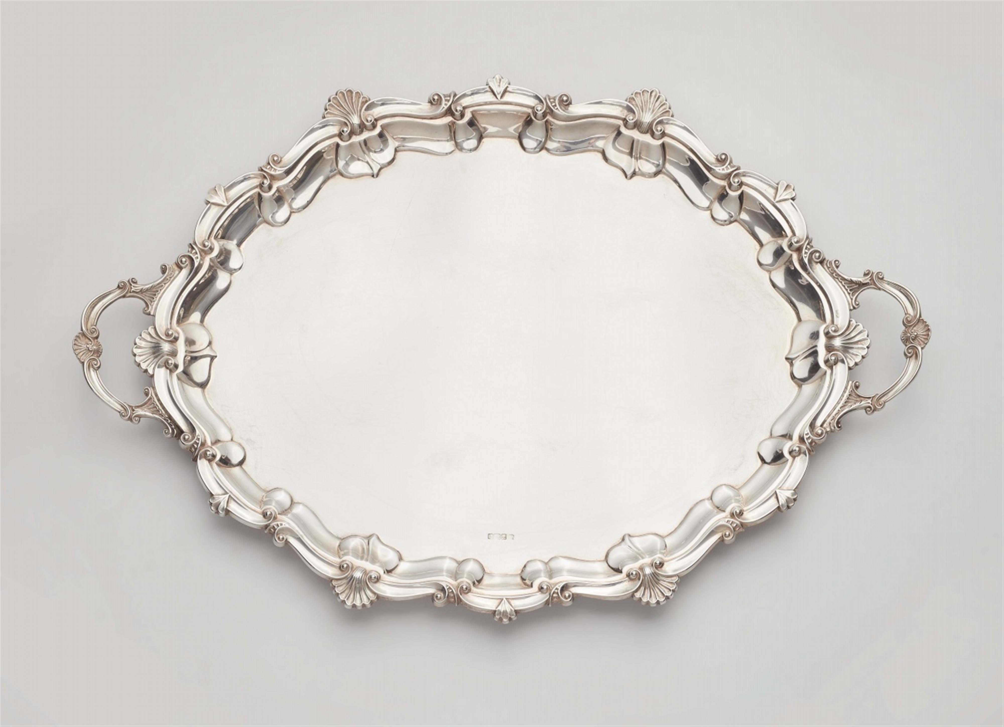 A large Edward VII silver tray - image-1