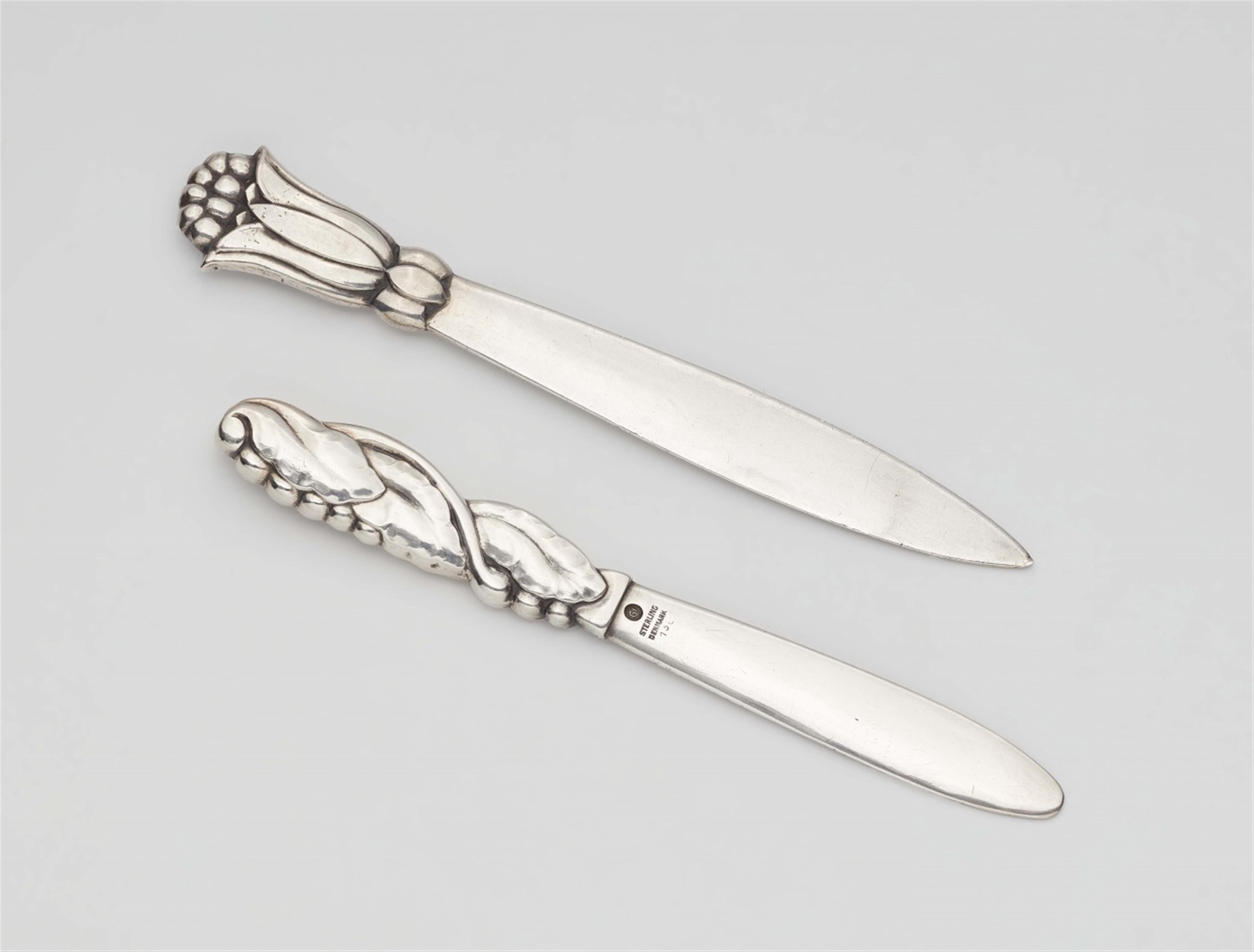 Two Georg Jensen silver letter openers, nos. 126 and 136 - image-1