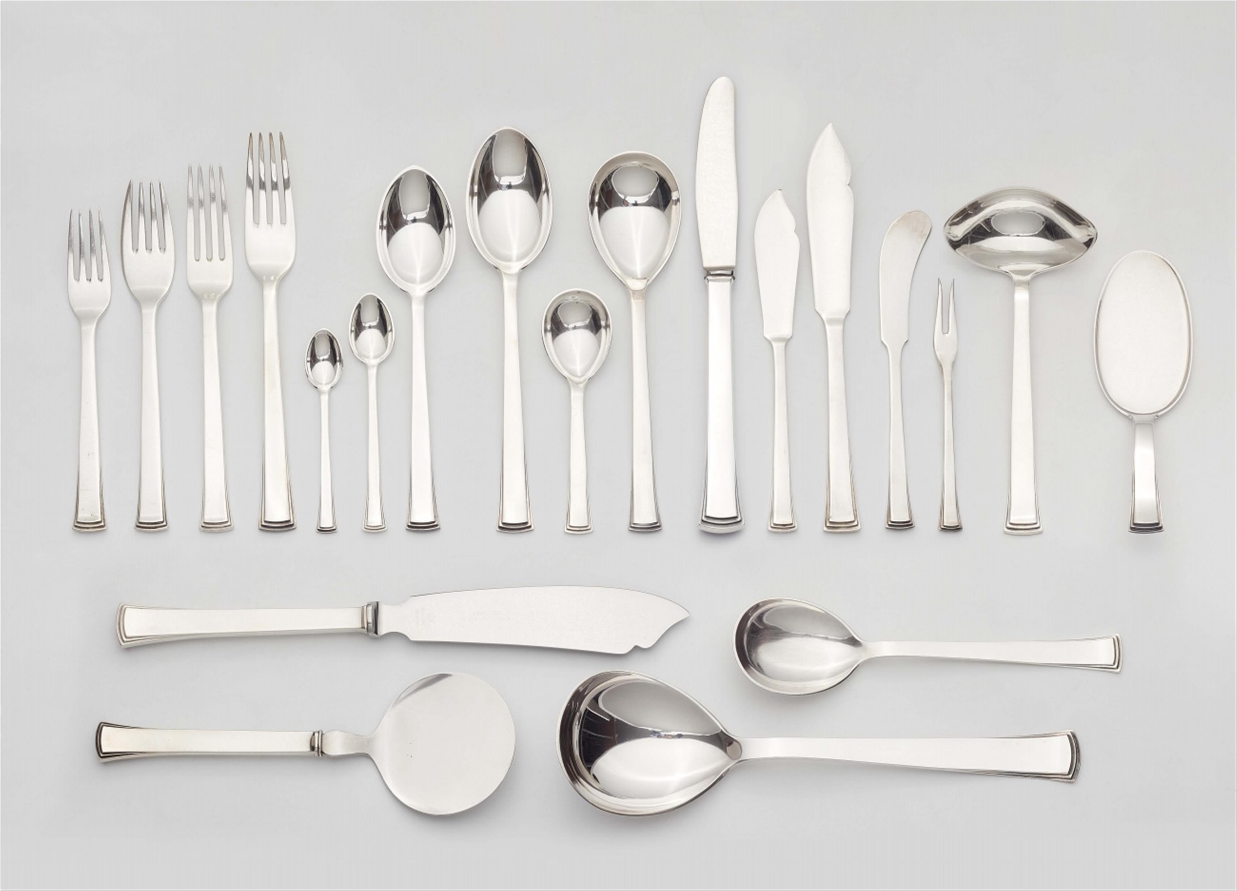 A large Evald Nielsen silver cutlery set "Kongo" - image-1
