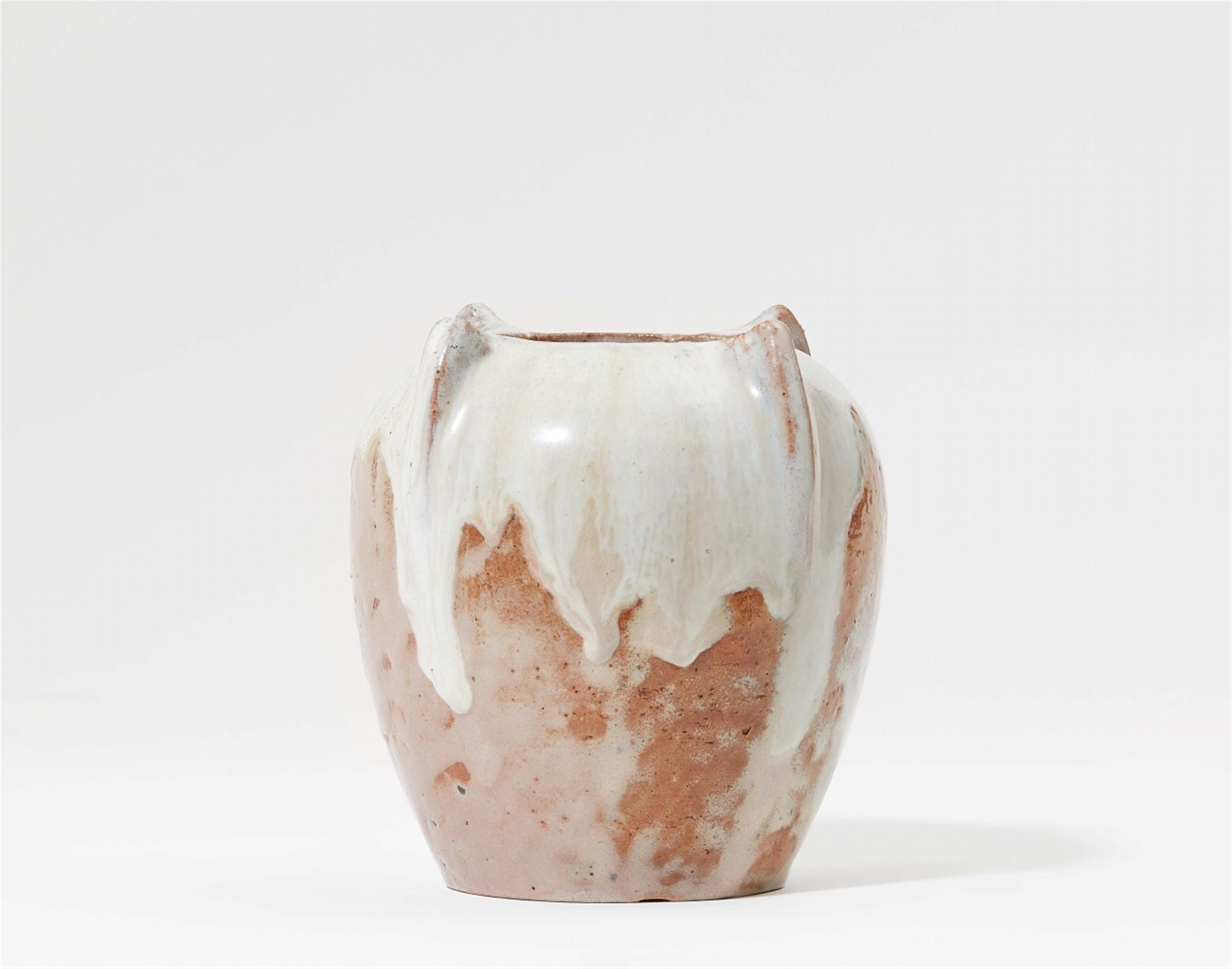 A salt glazed stoneware vase by André Metthey - image-1