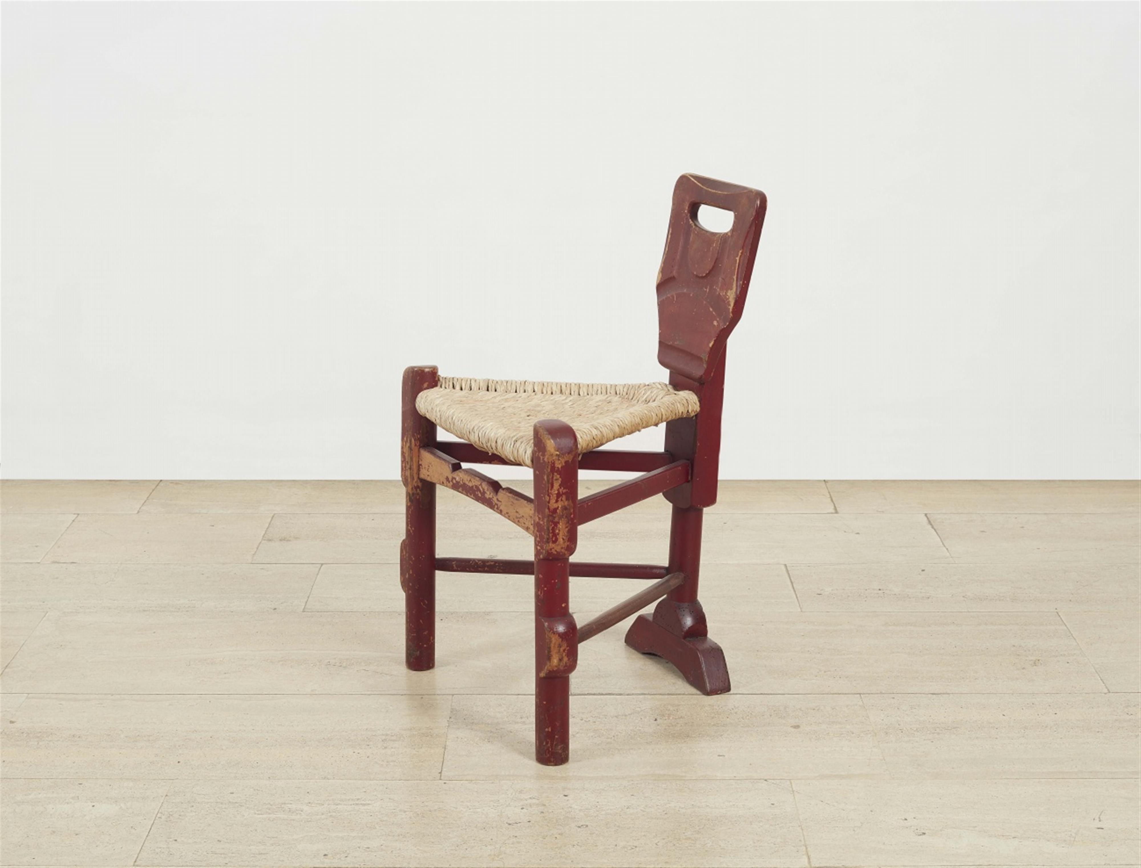 A rare Bernhard Hoetger hardwood chair - image-1