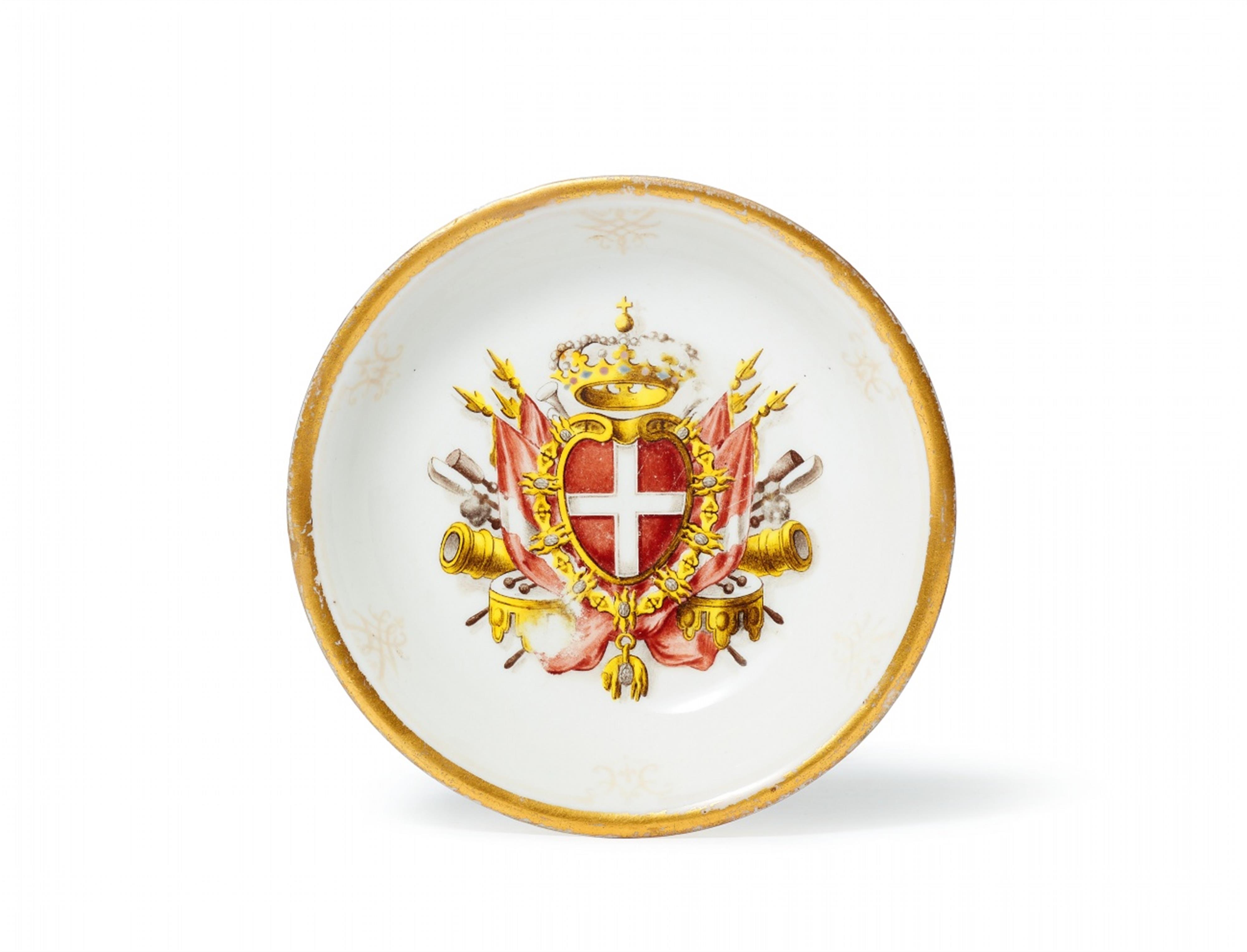 A porcelain saucer from a service for a knight of the Order of the Golden Fleece - image-1