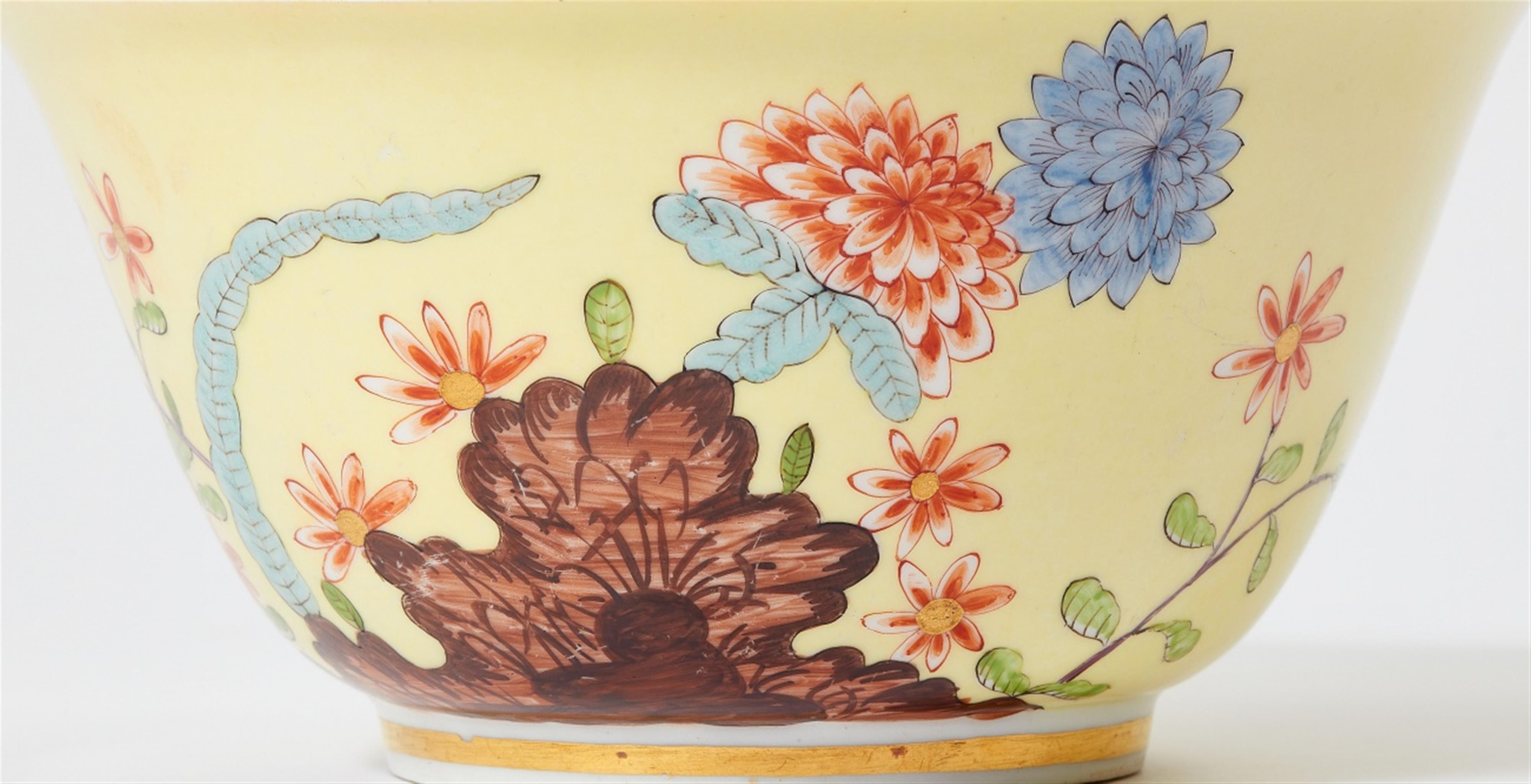 A large Meissen porcelain slop bowl with famille rose decor - image-3