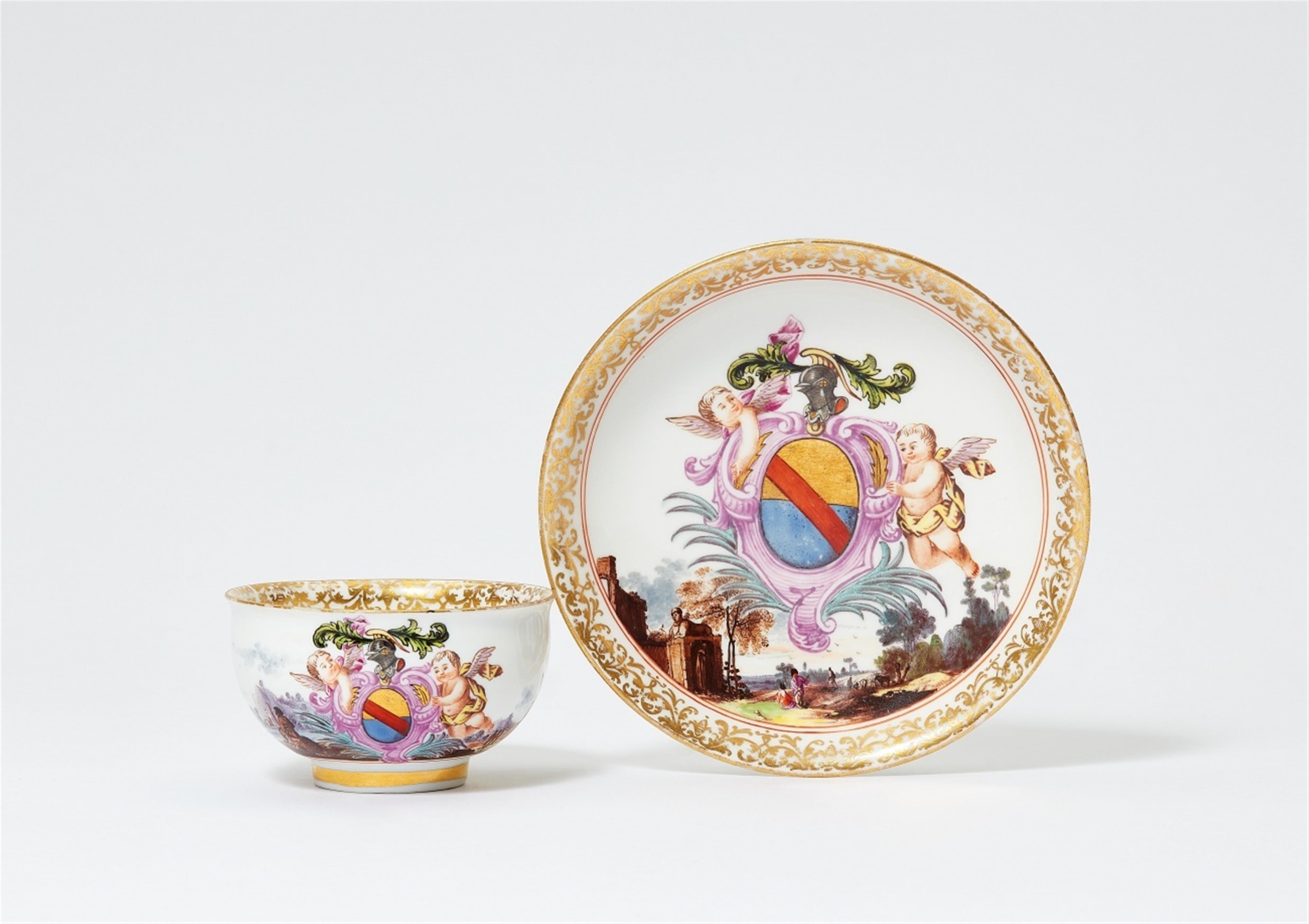 A rare tea bowl and saucer from the "Diedo" service - image-1