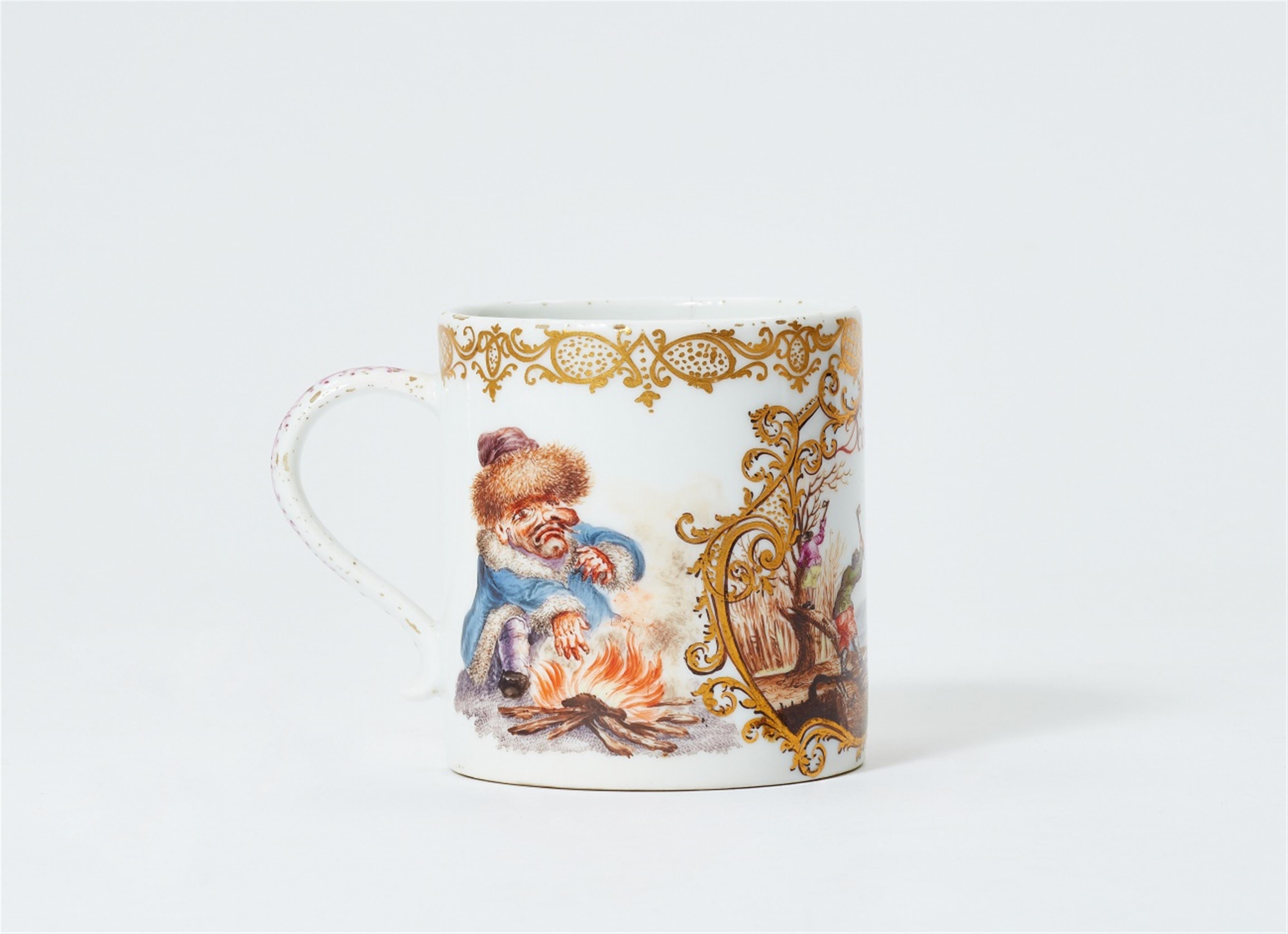 A rare Meissen porcelain beaker with an allegory of the month December - image-2