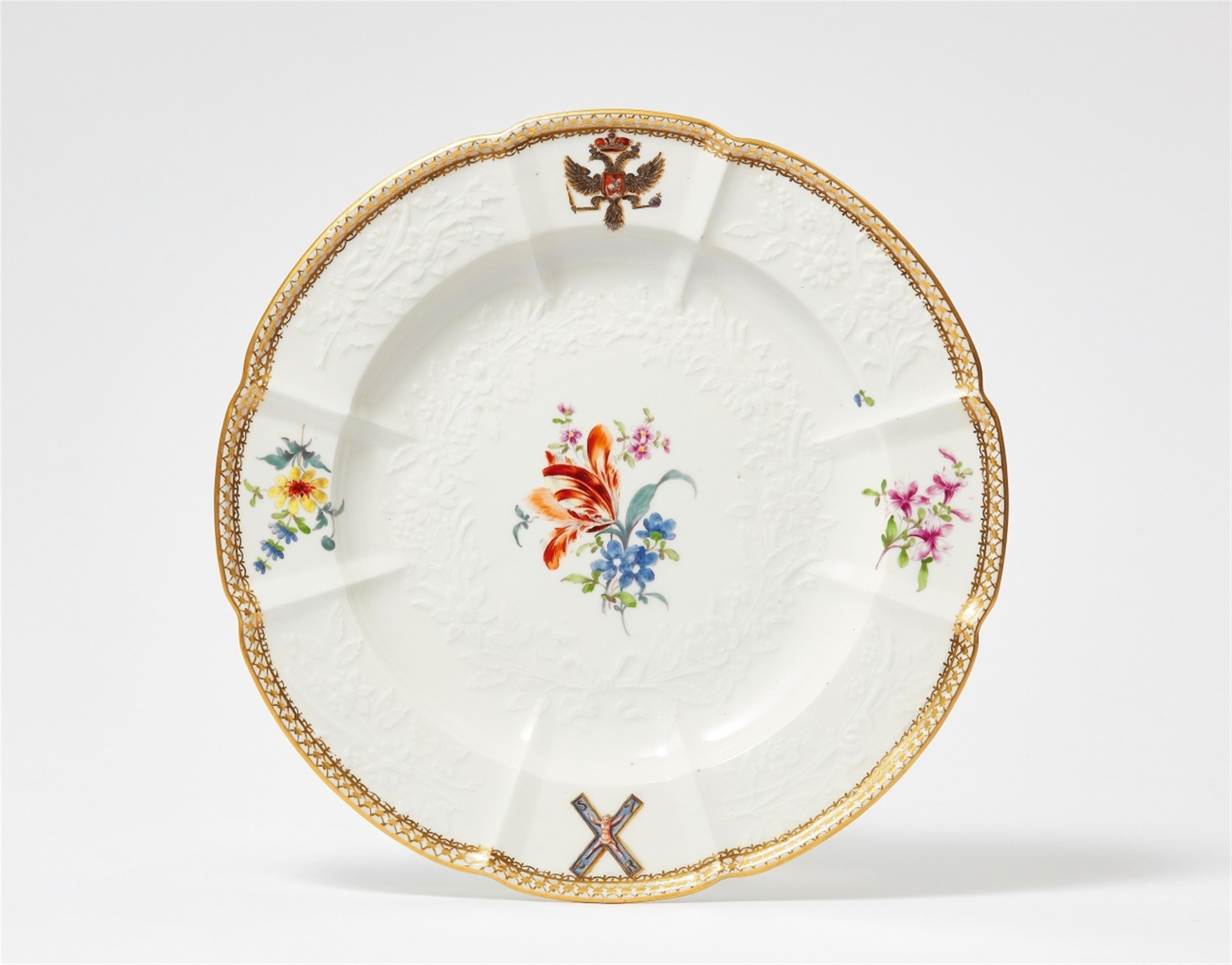 A Meissen porcelain plate from a later order for the St. Andrew's service - image-1