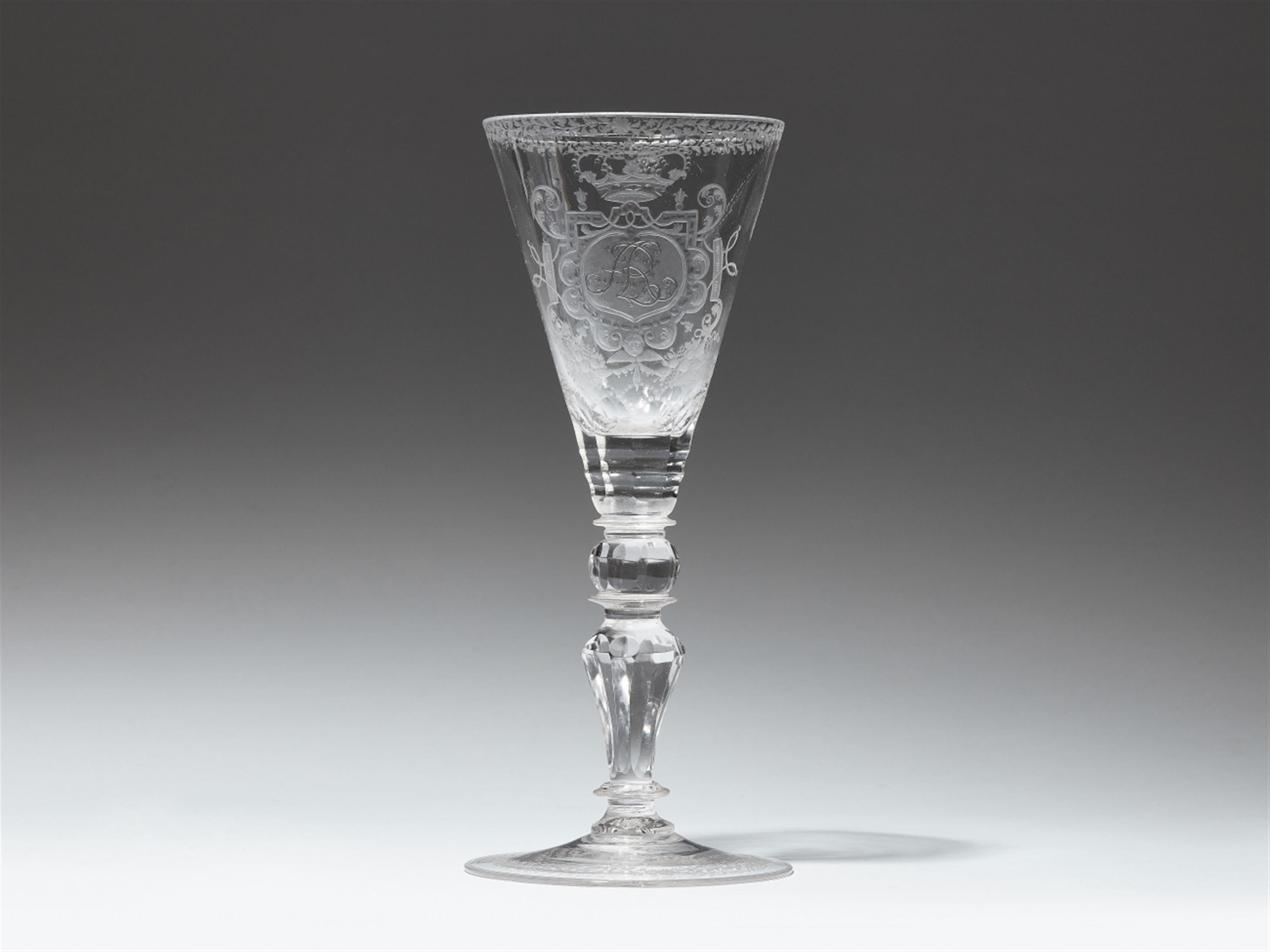 A glass goblet commemorating King Augustus III - image-1