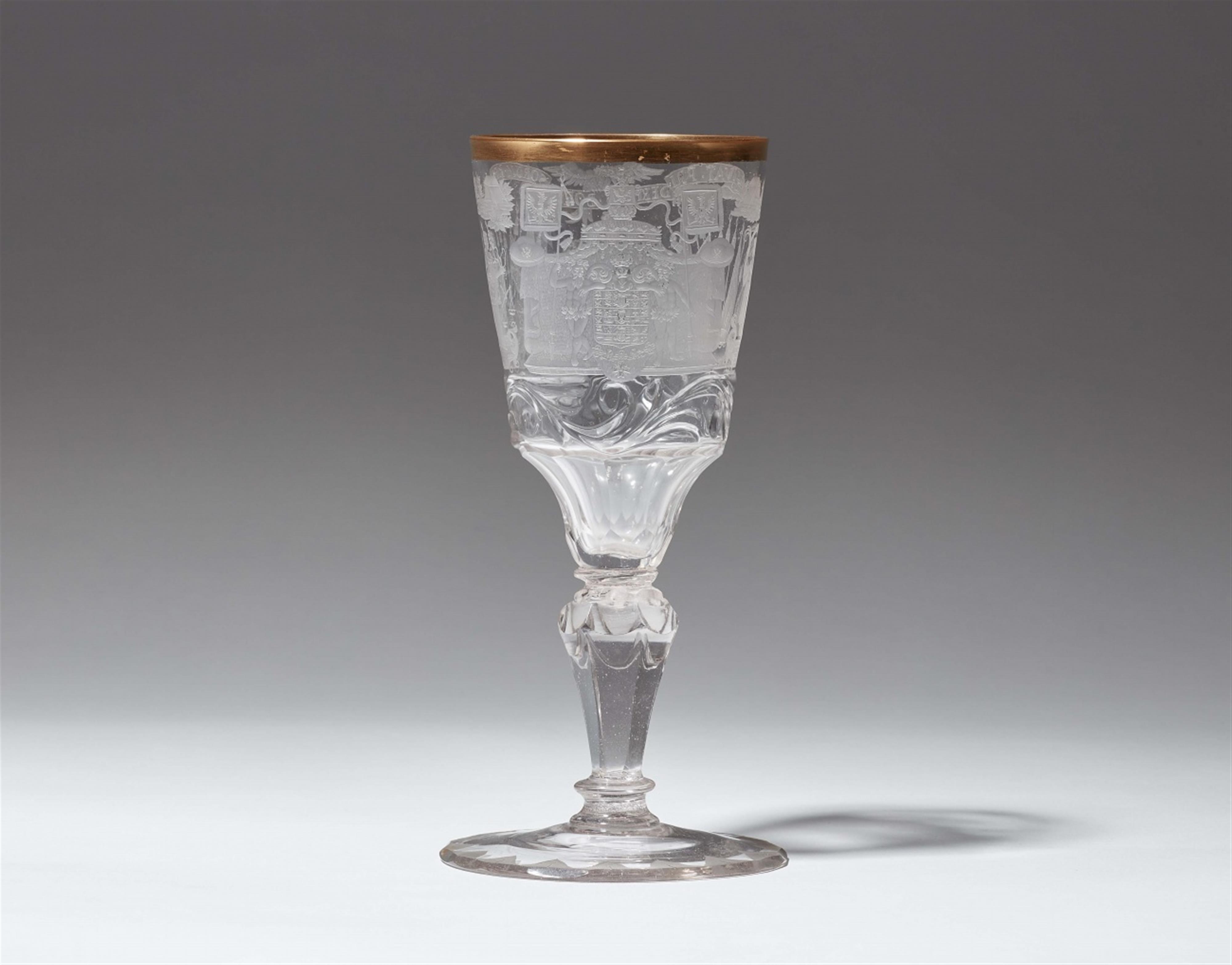 A Lower Silesian glass goblet commemorating Friedrich II - image-1