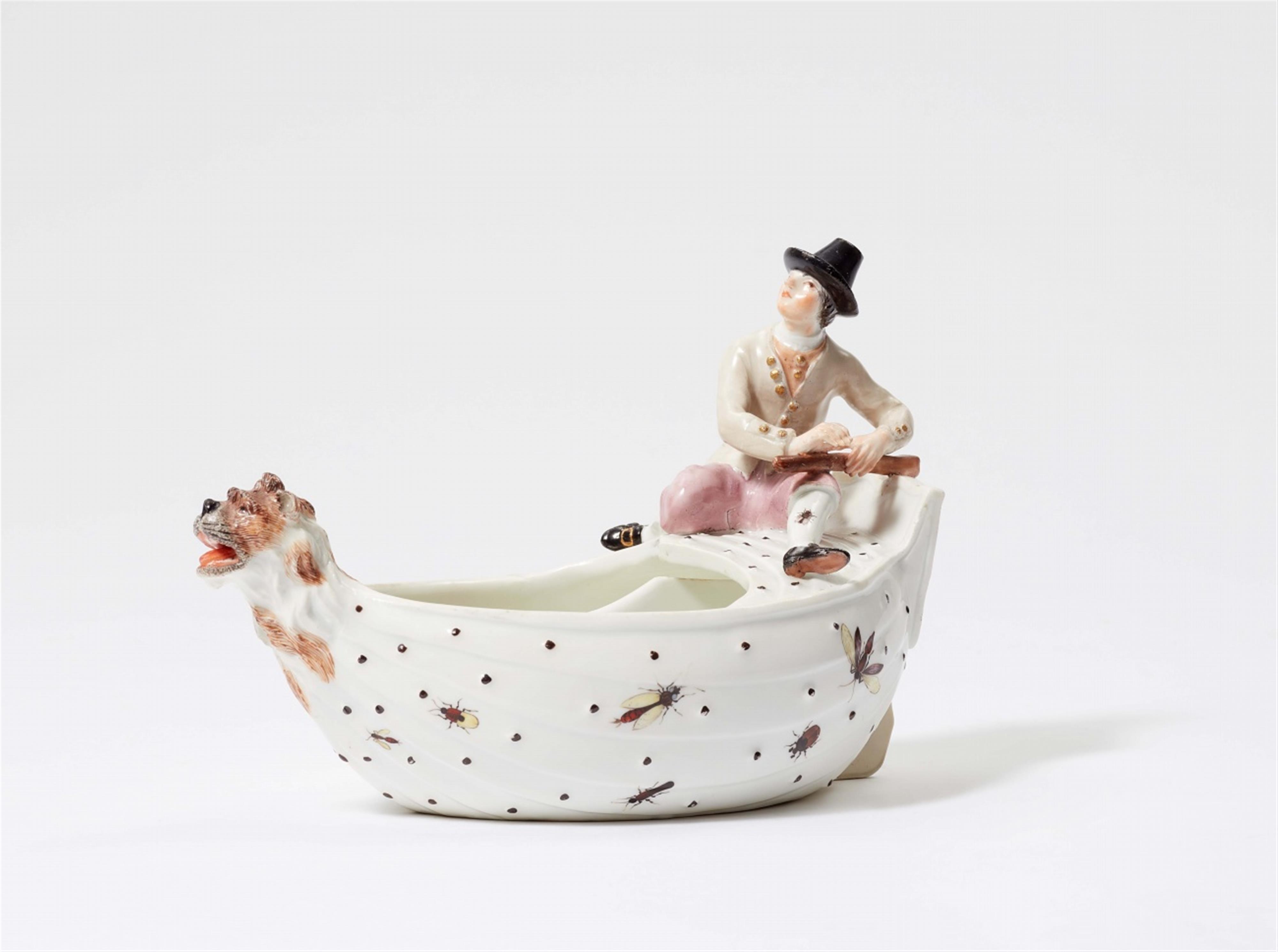 A Meissen porcelain spice dish formed as a ship - image-1