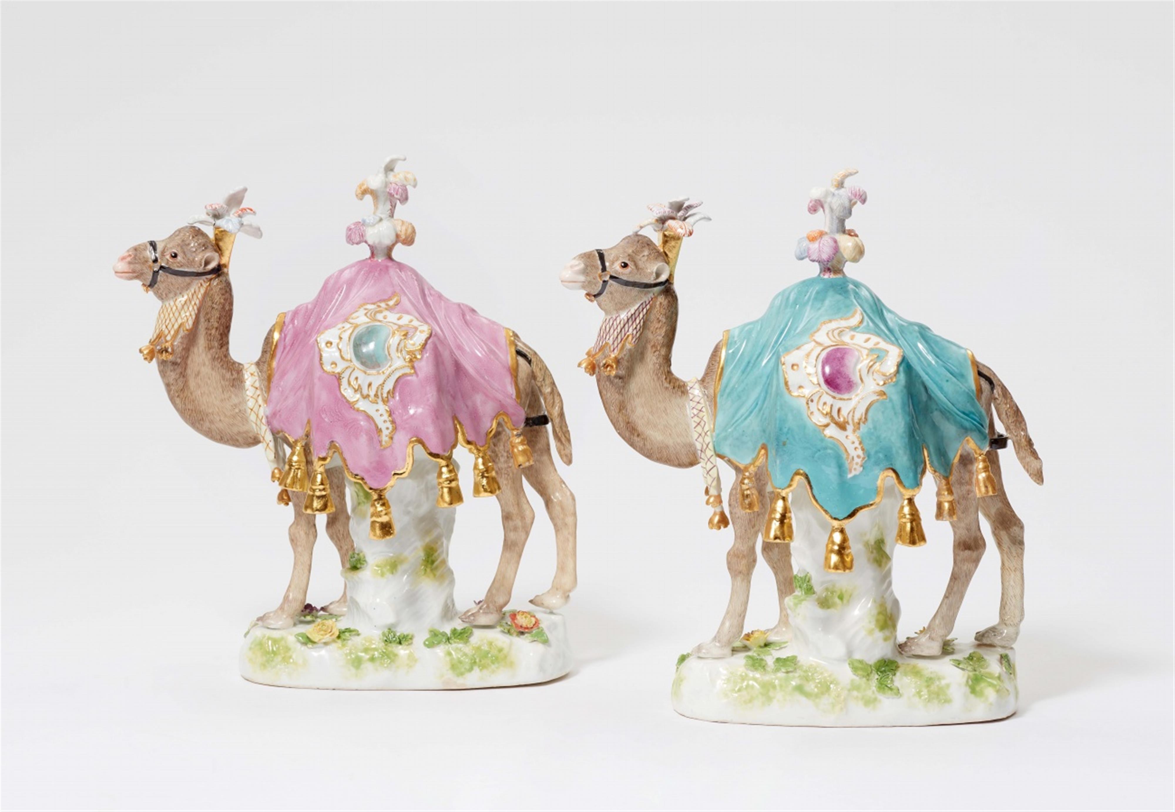A pair of rare Meissen porcelain models of camels - image-2