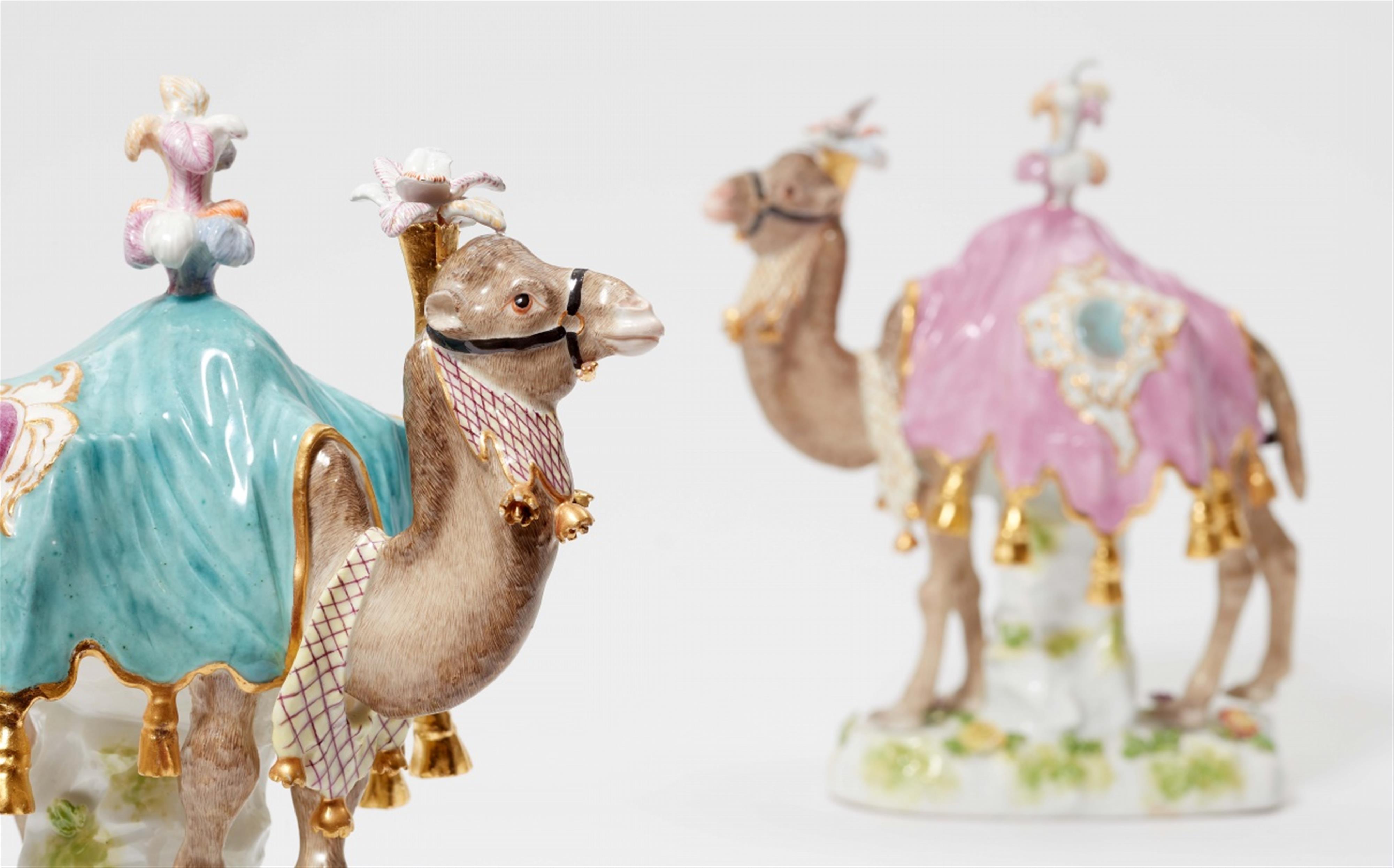 A pair of rare Meissen porcelain models of camels - image-3