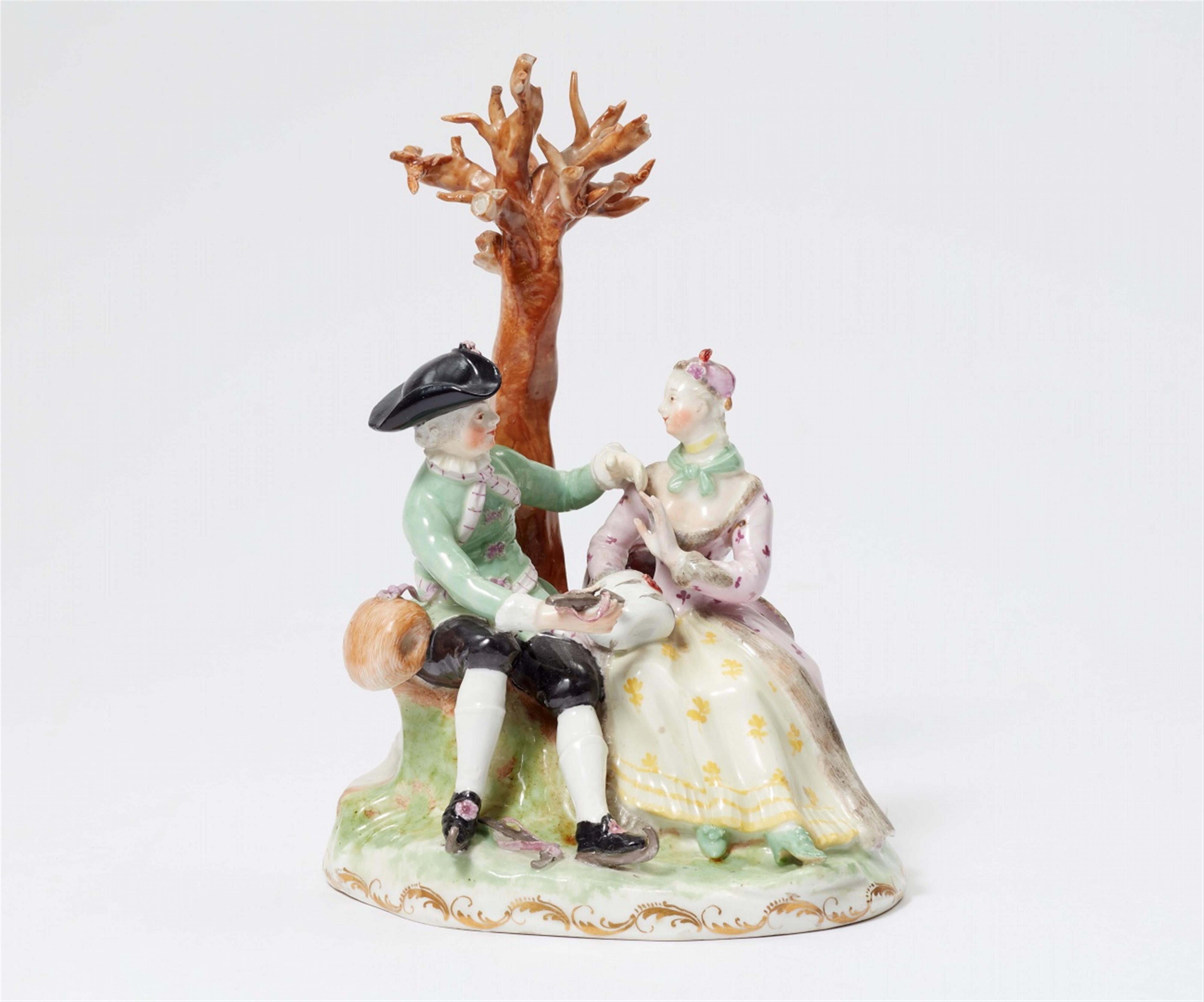 A Vienna porcelain allegorical group representing winter - image-1