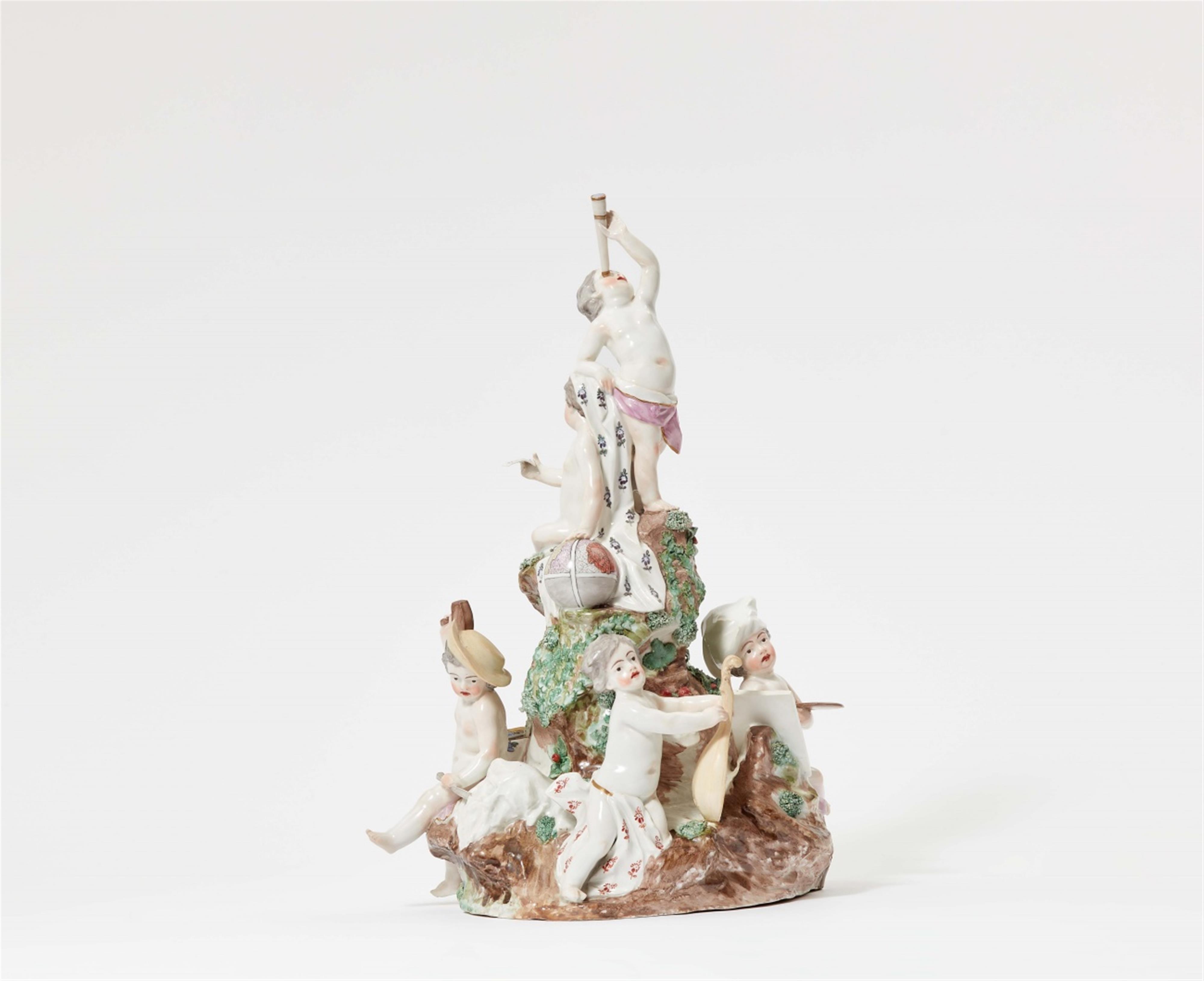 A Frankenthal porcelain group "The Arts on Mount Parnassus" - image-2
