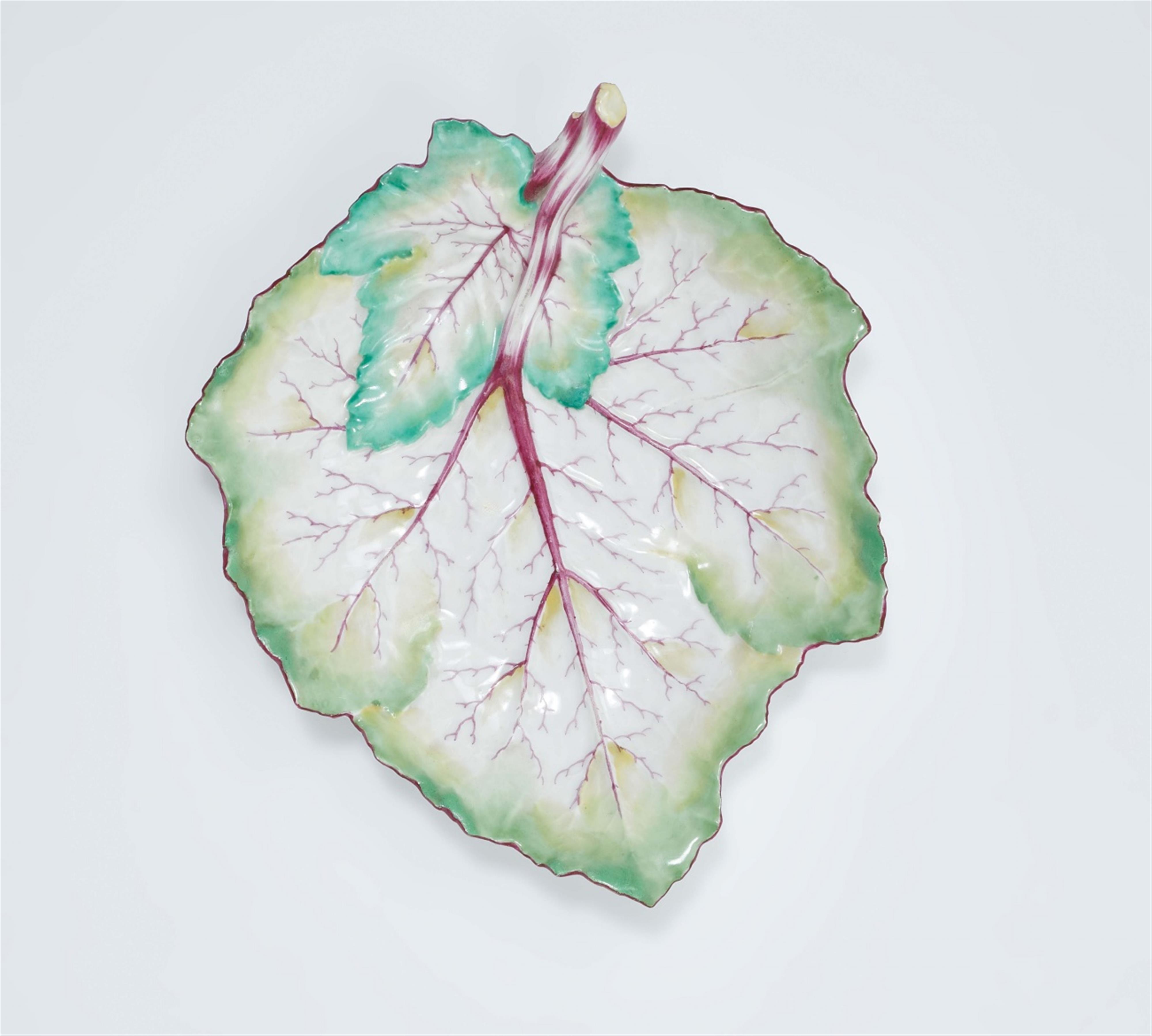 A Berlin KPM porcelain vine leaf dish - image-1