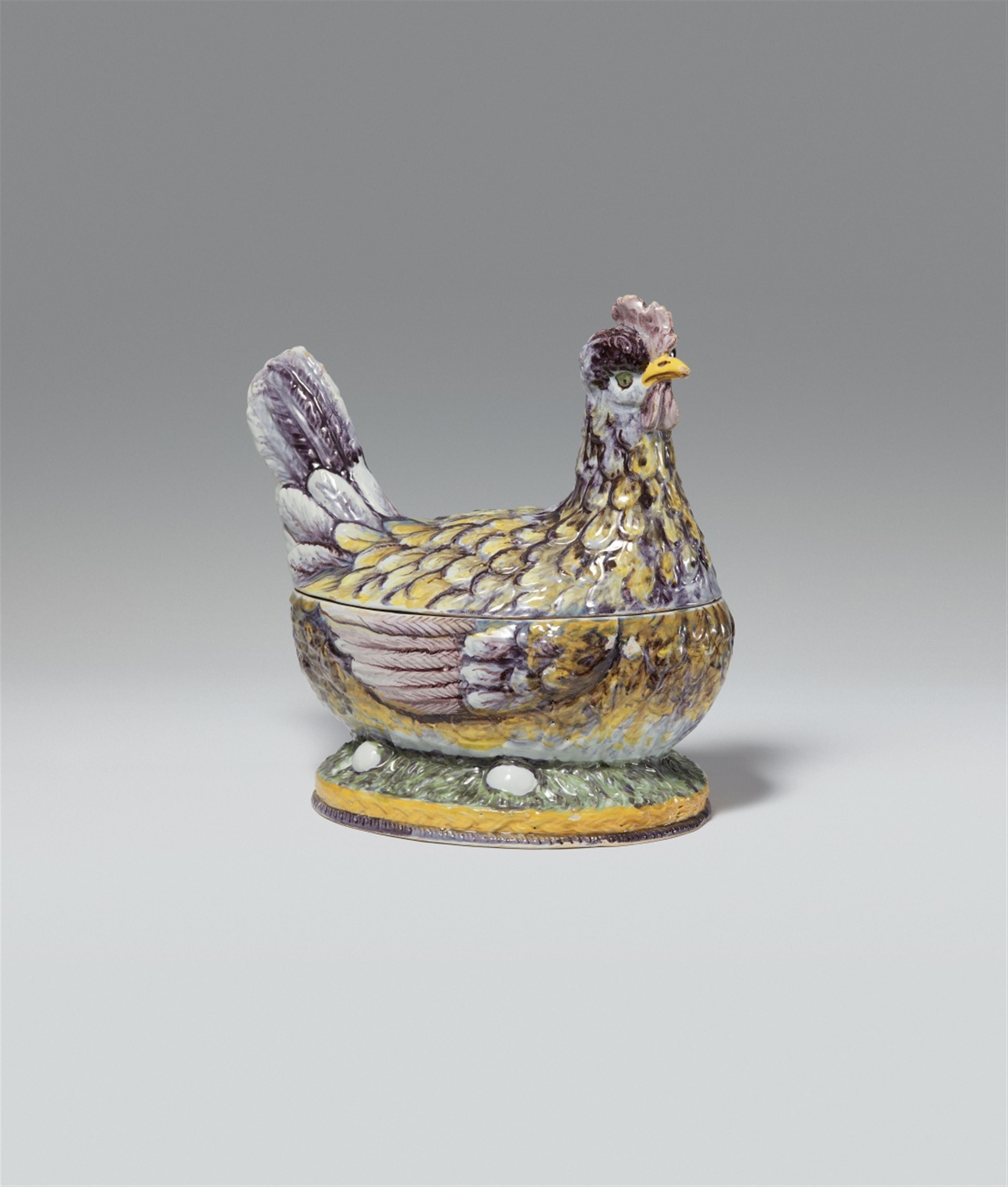 A faience chicken tureen - image-2