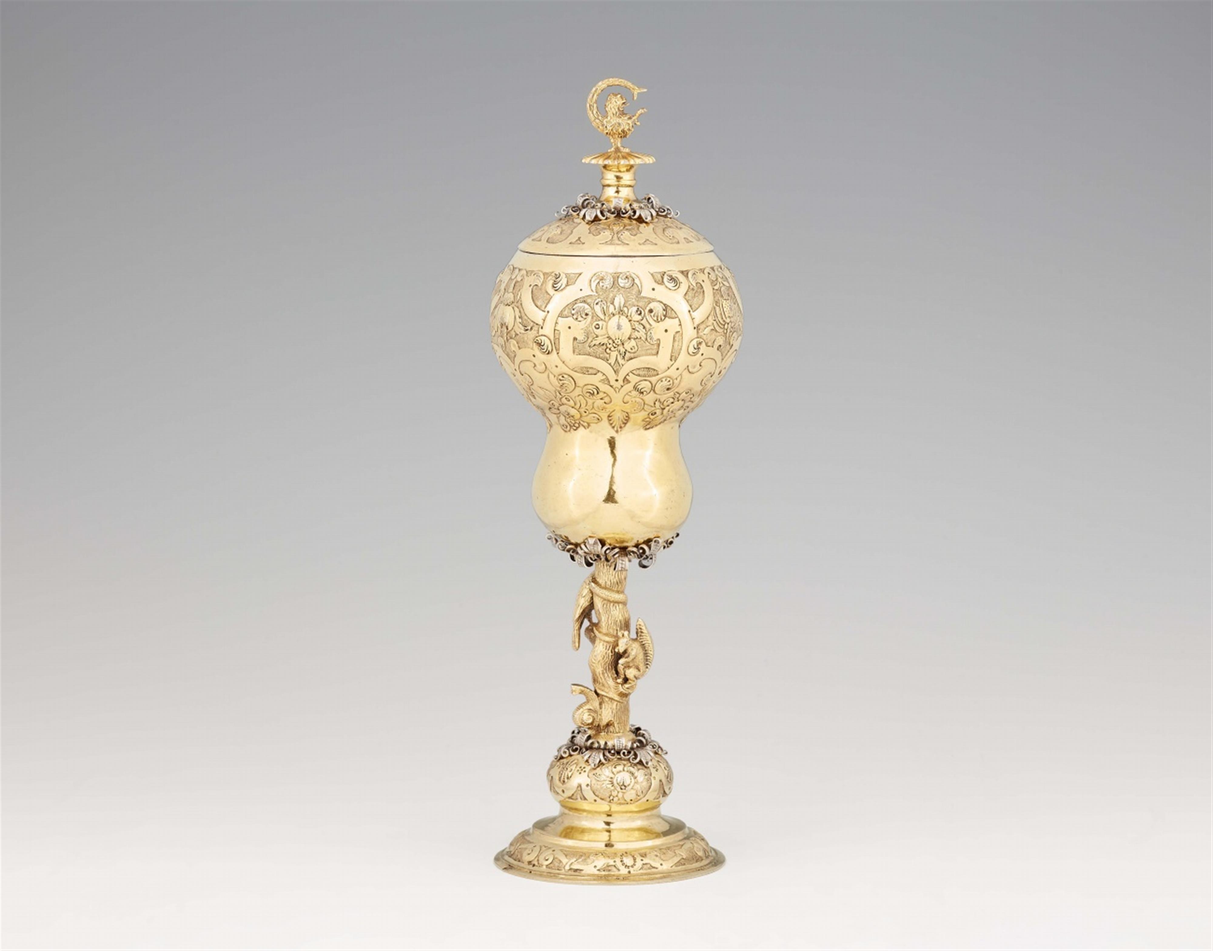 A Renaissance silver gilt pear cup and cover for the Imhoff family - image-1