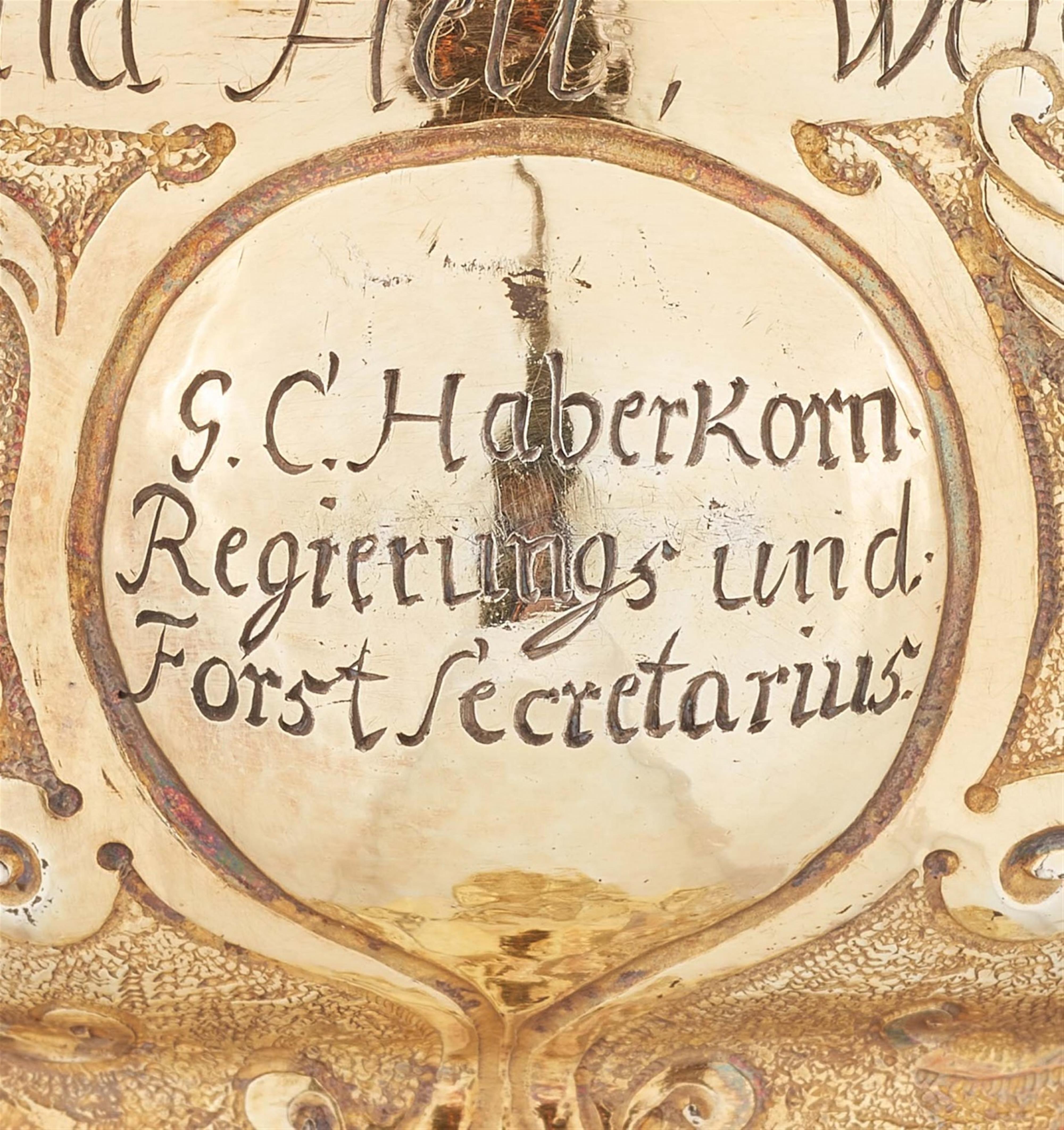 A rare Heilbronn silver gilt columbine cup and cover - image-3