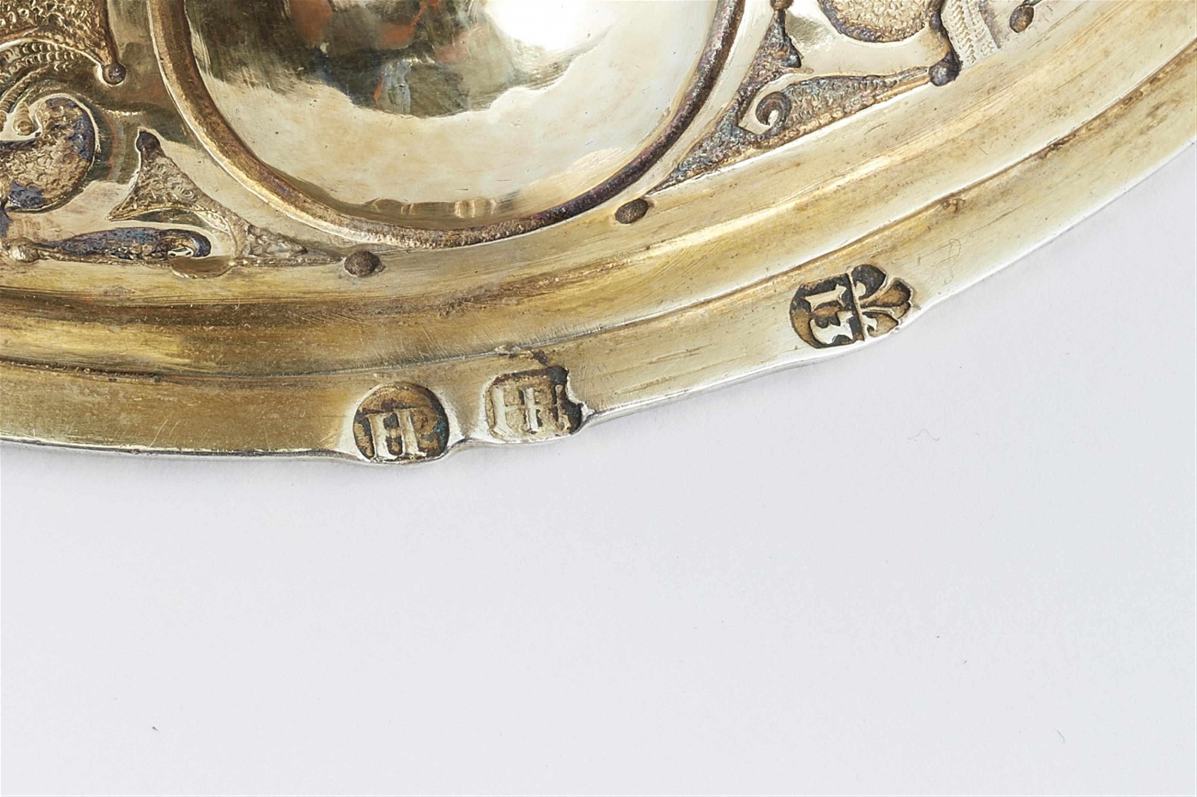 A rare Heilbronn silver gilt columbine cup and cover - image-9