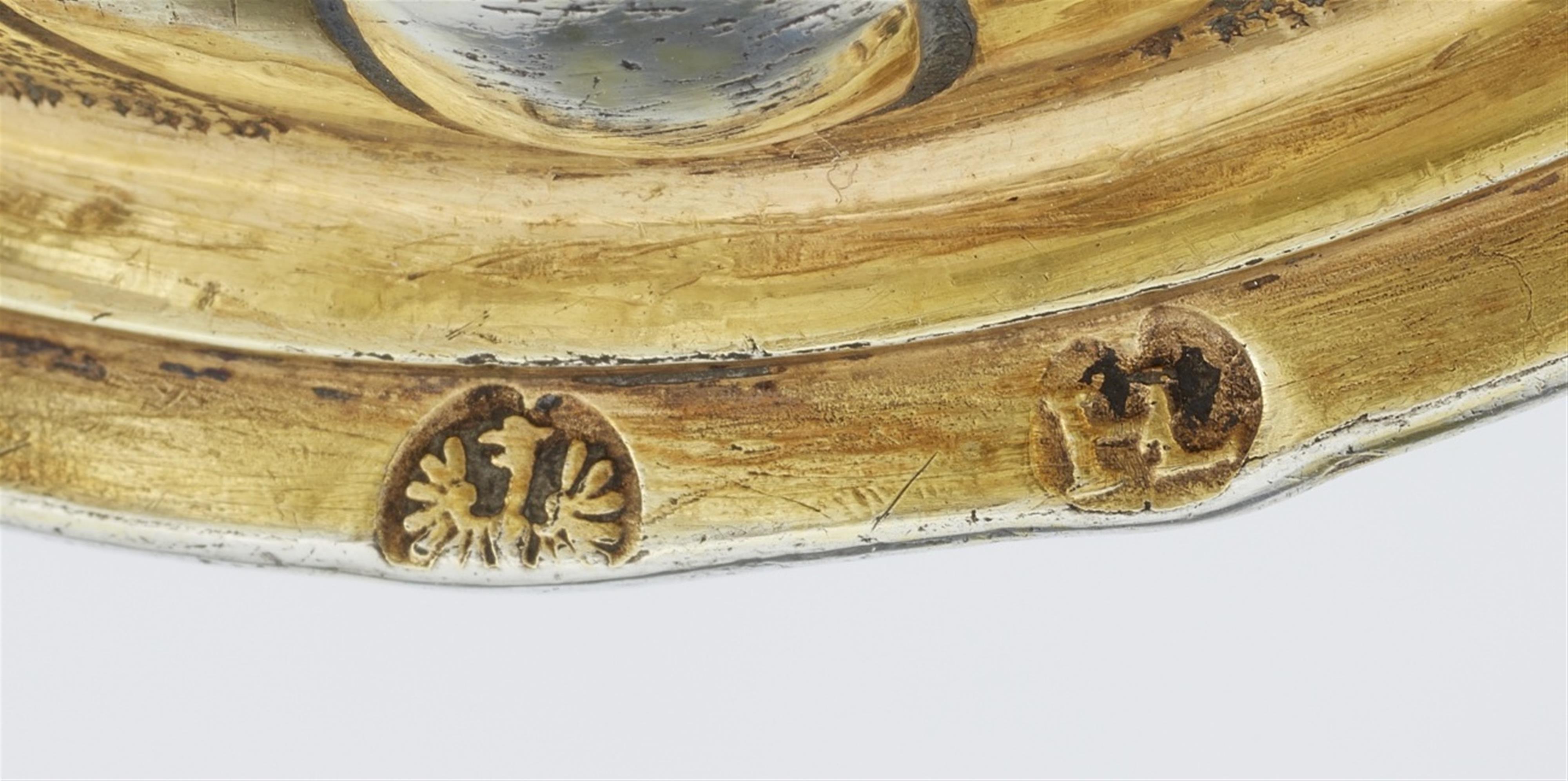 An important early Frankfurt silver gilt communion jug - image-2