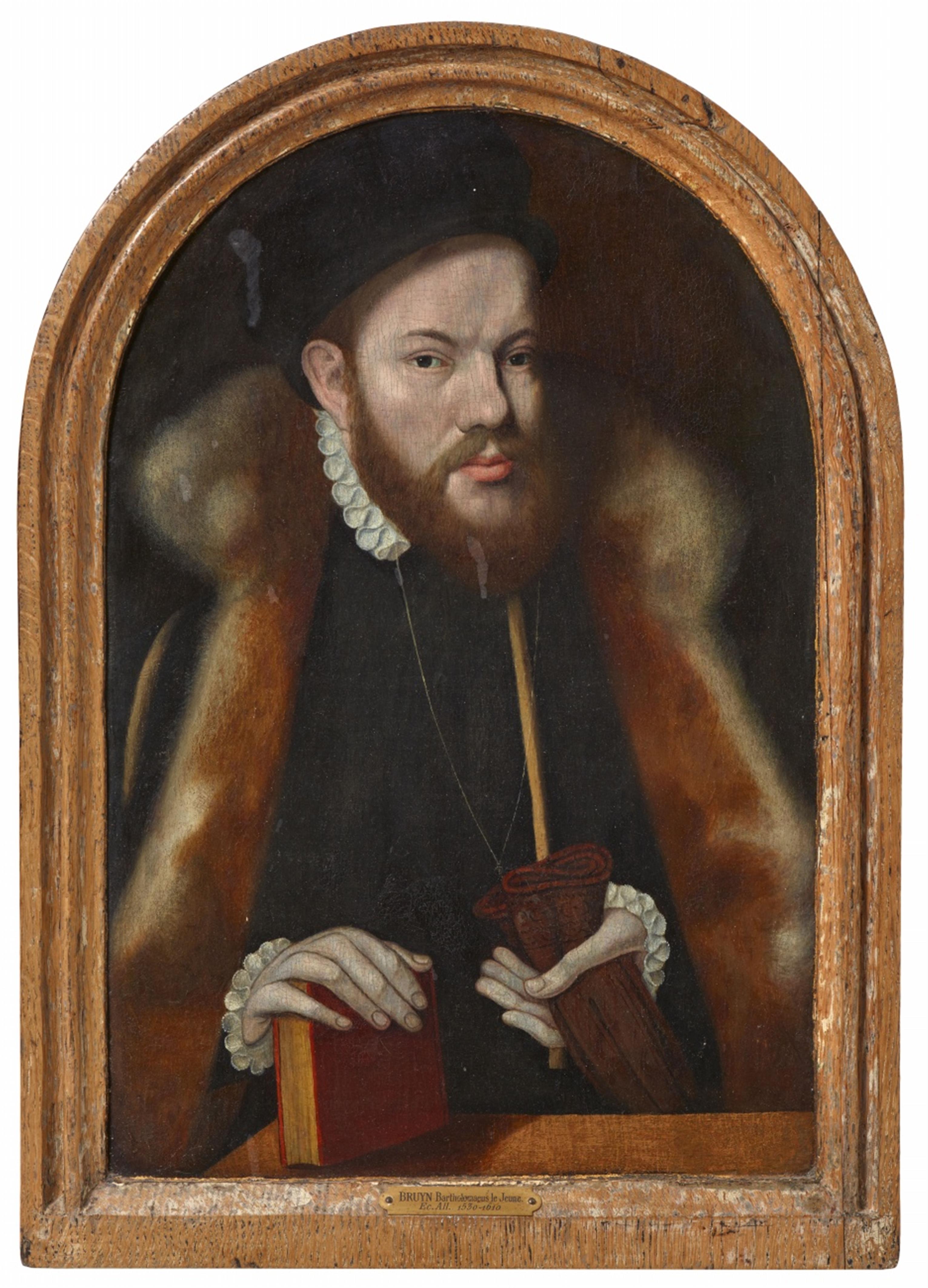 Cologne School early 15th century - Portrait of a Man in Fur Coat - image-1
