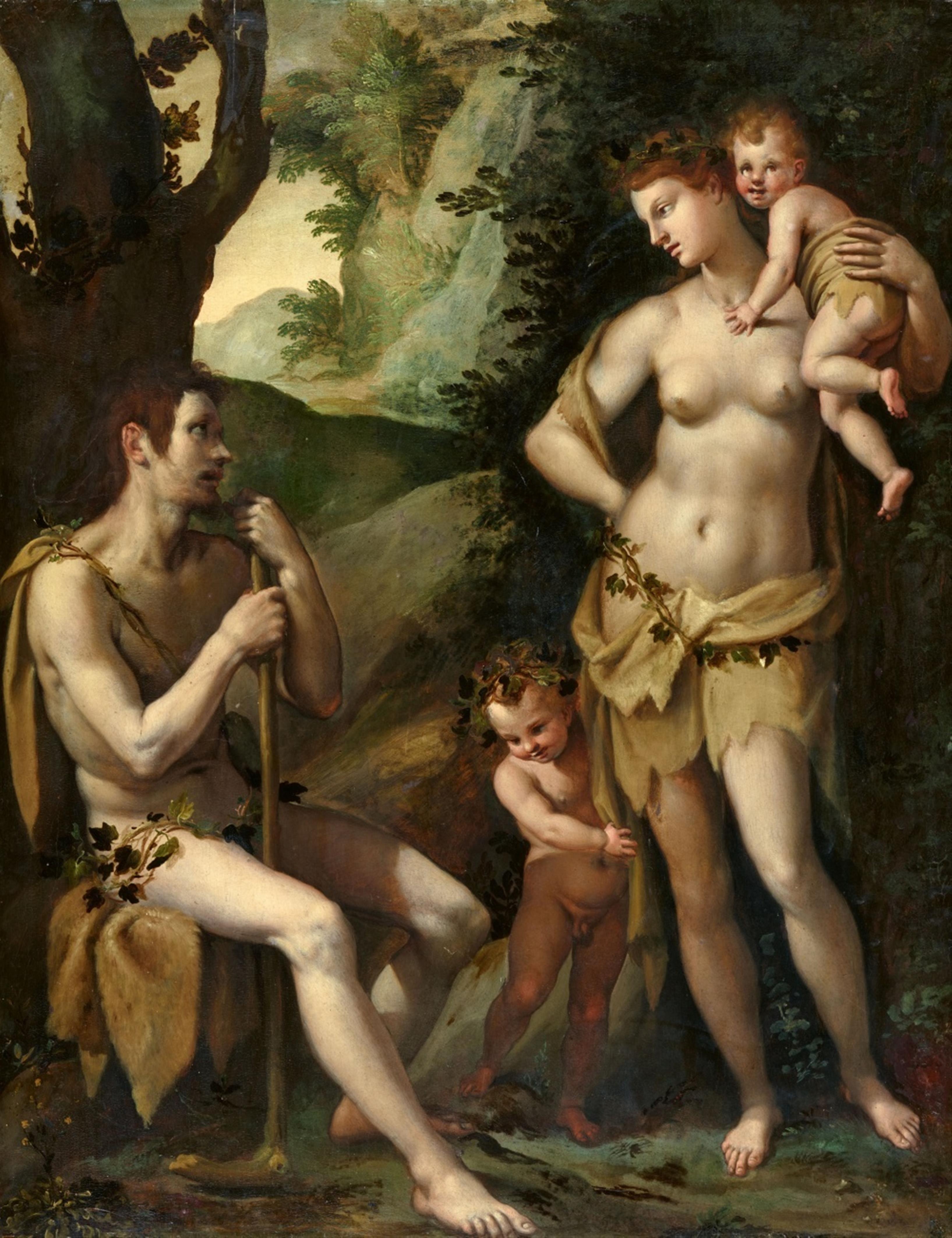 Jacopo Chimenti, called Jacopo da Empoli - Adam and Eve with Cain and Abel - image-1