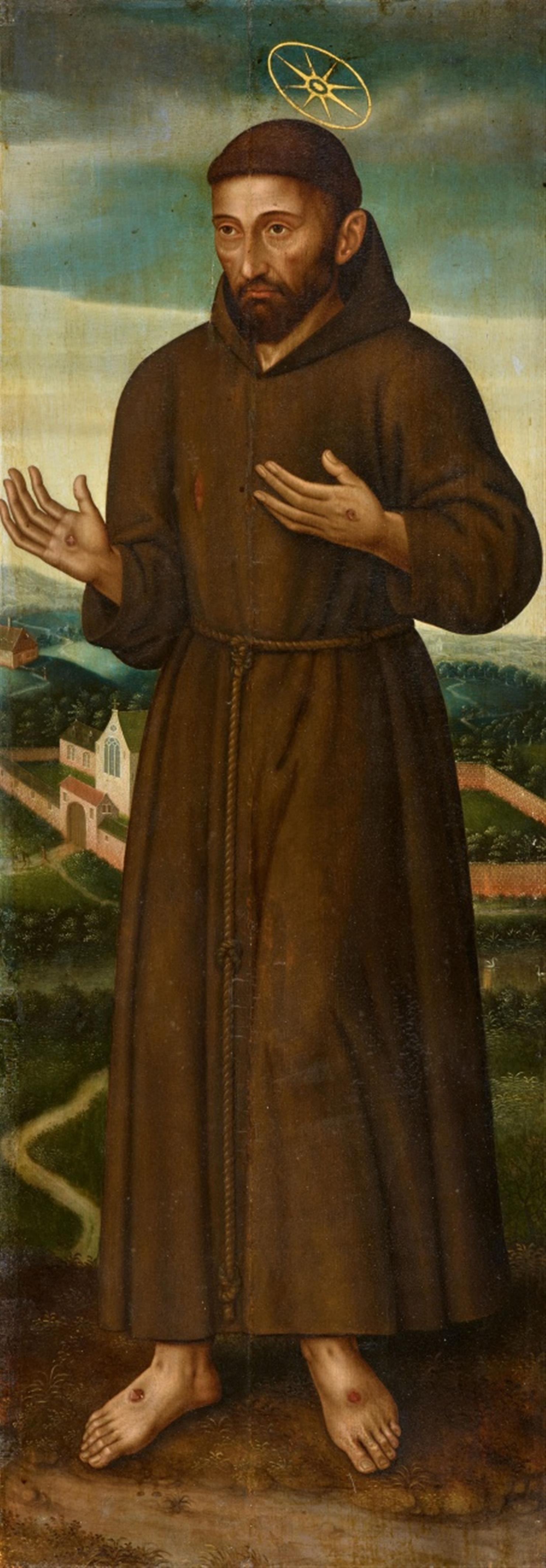 Jan Claeissens - Vier Tafeln: Die Hleiligen Lorenz, Georg, Franz von Assisi sowie ein kniender Stifter - image-4