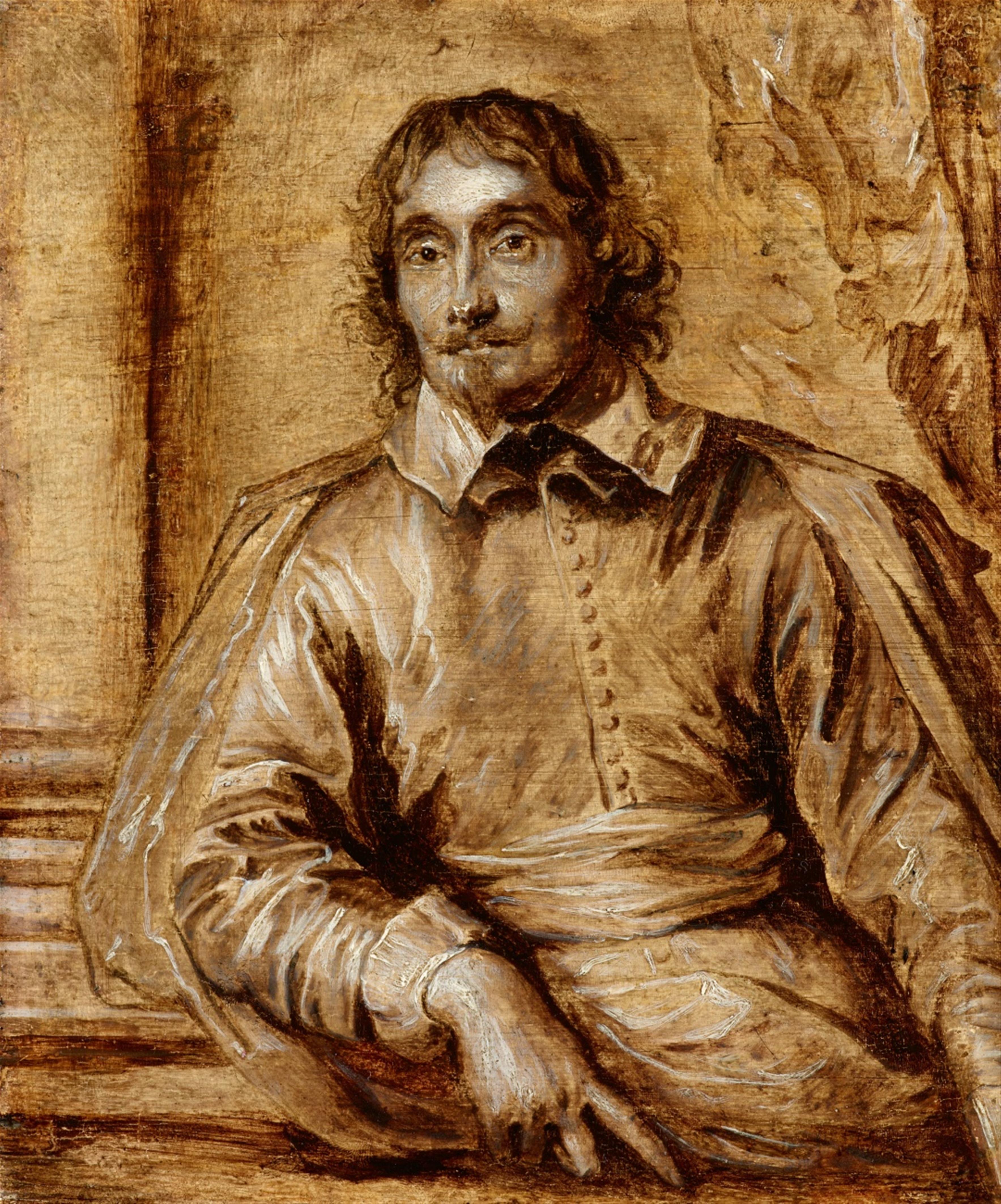 Anthony Van Dyck, studio of - Portrait of Abbot Alessandro Scaglia - image-1