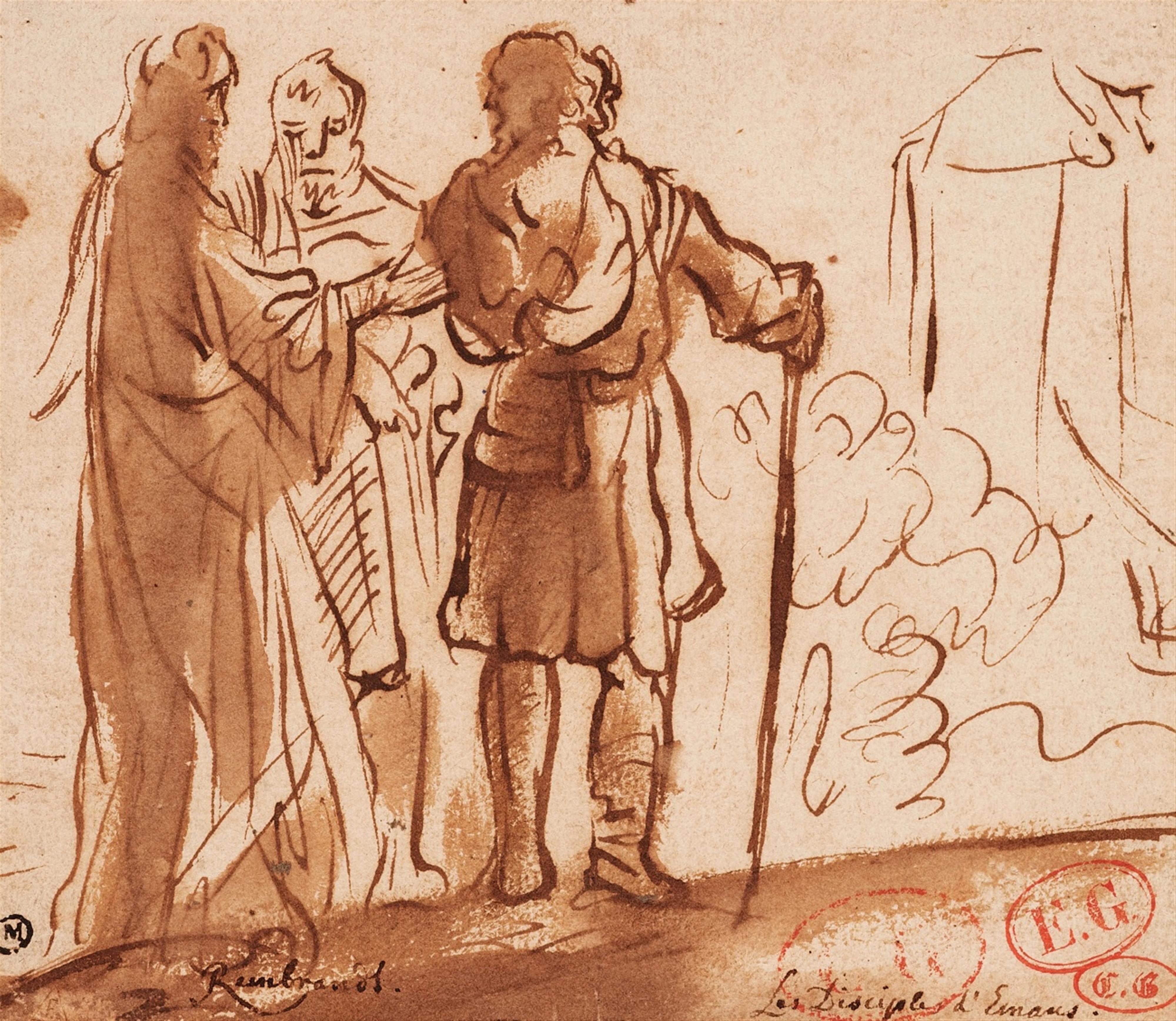 Rembrandt-Schule - Christus und die Emmaus-Brüder - image-1