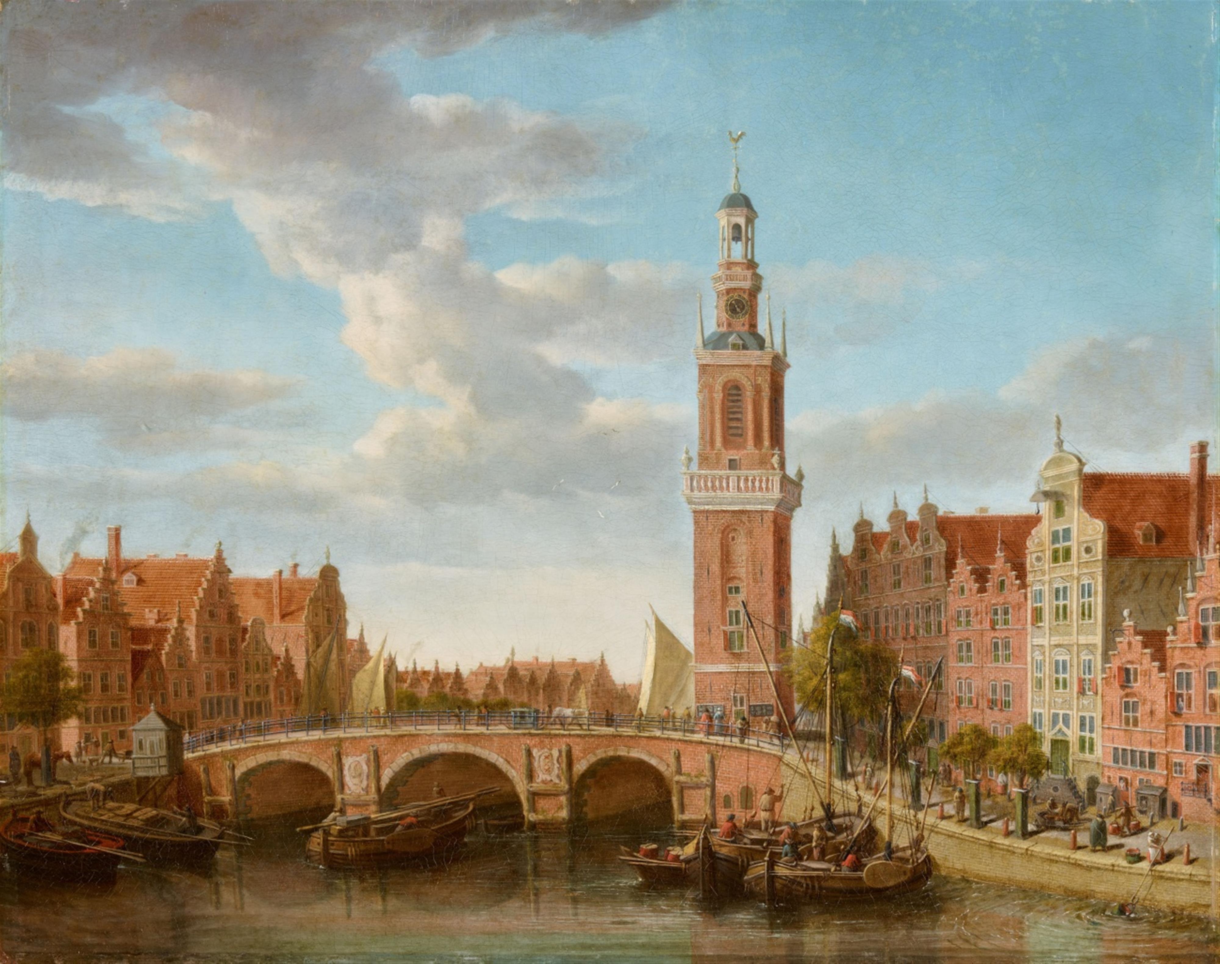 Jan Ekels der Ältere, circle of - View of Amsterdam with the Roodenpoortstor - image-1