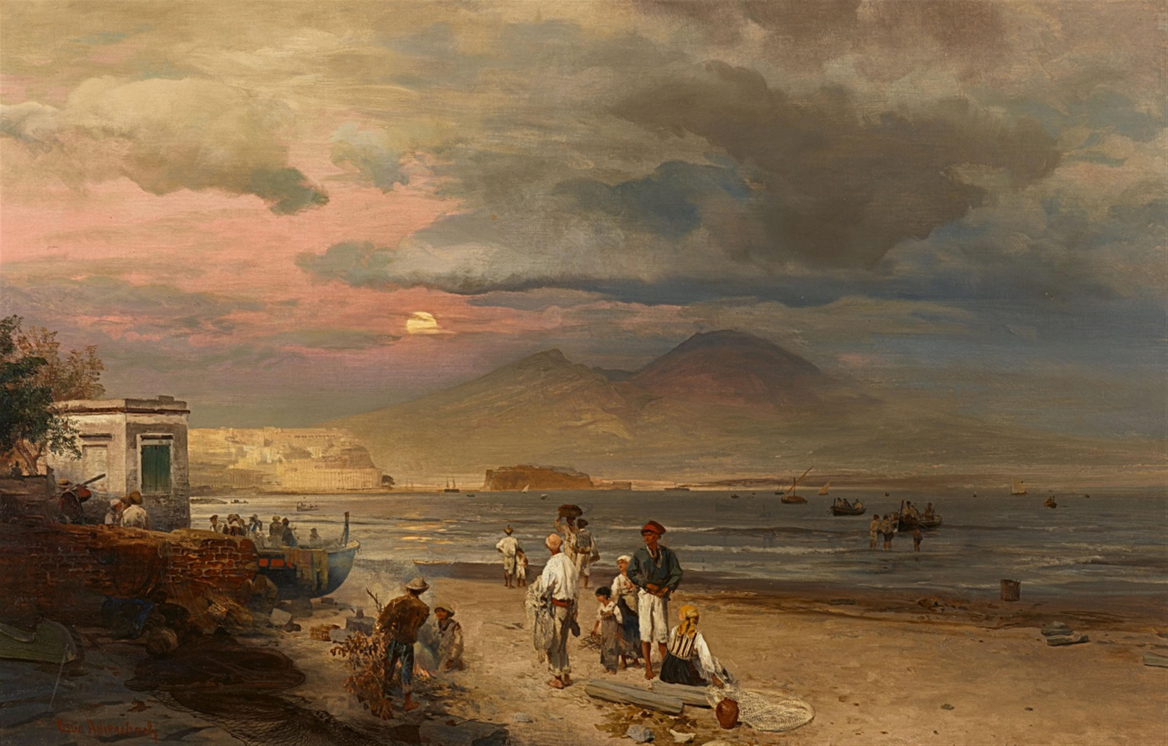 Oswald Achenbach - The Bay of Naples - image-1