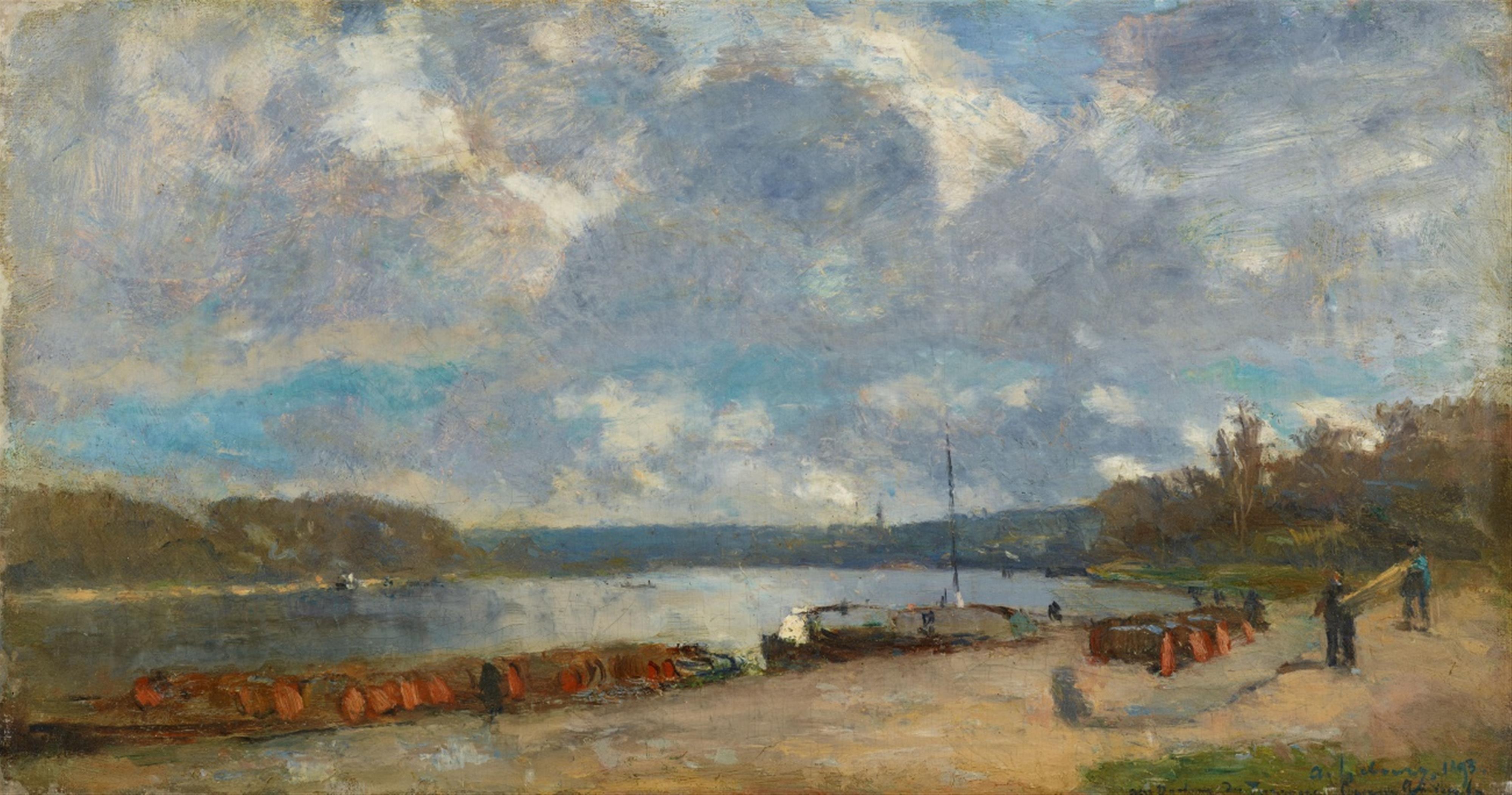 Albert Charles Lebourg - Lastkähne am Ufer der Seine - image-1