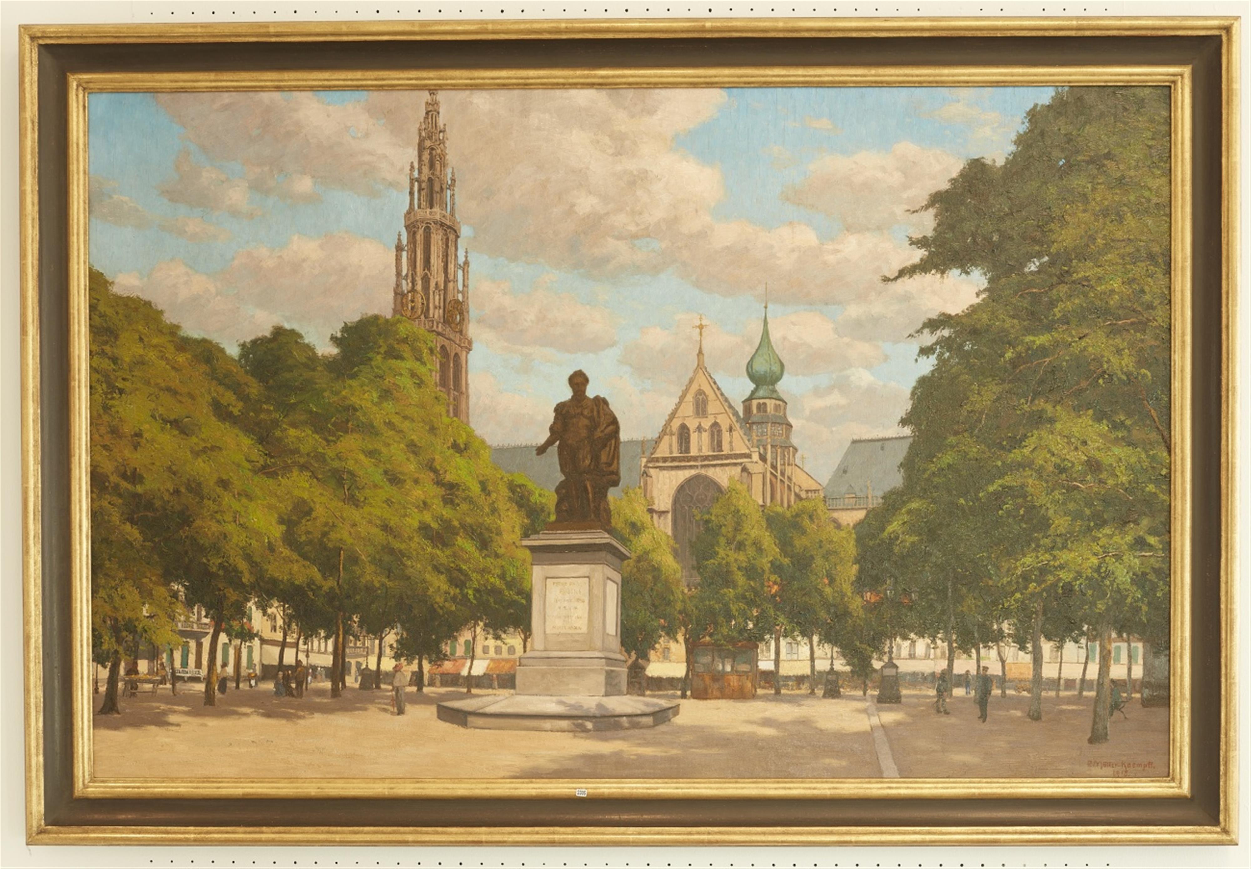 Paul Müller-Kaempff - View of the Rubens Monument in Groenplaats Antwerp - image-2